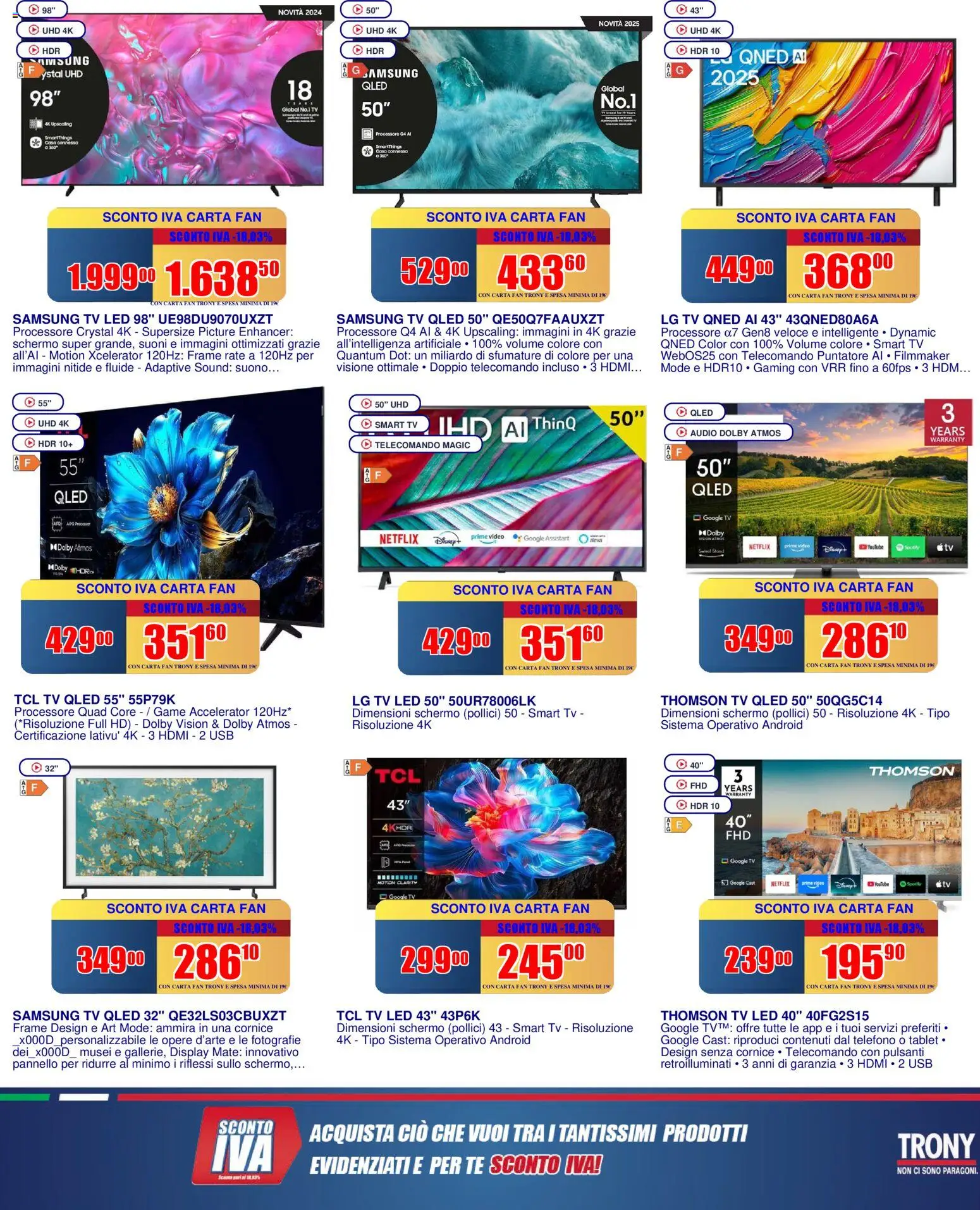 Volantino Trony del 02.04.2026 | Pagina: 23 | Prodotti: Tè, smart TV, Telefono, Tablet