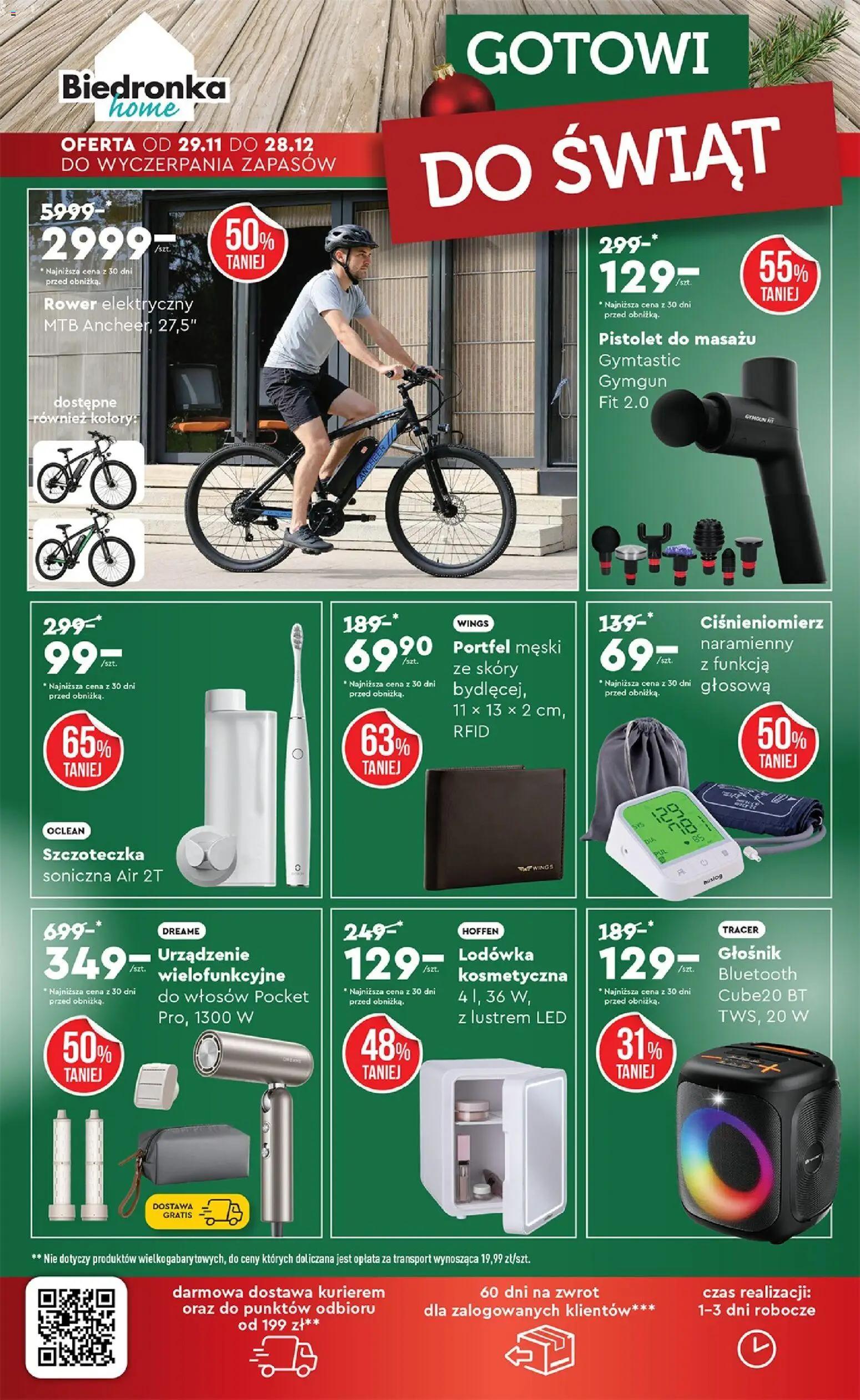 Biedronka gazetka - Hity i inspiracje od 29.11.2025 | Strona: 48 | Produkty: Portfel, Głośnik, Lodówka, Głośnik bluetooth