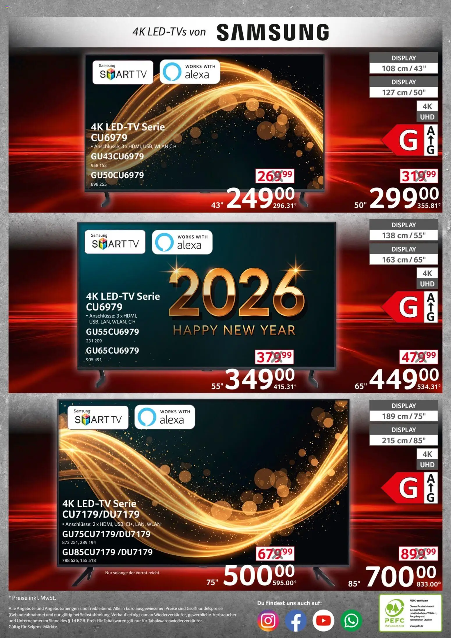 Selgros - Non Food – gültig ab 02.01.2025 | Seite: 20 | Produkte: Samsung, Smart TV, TV