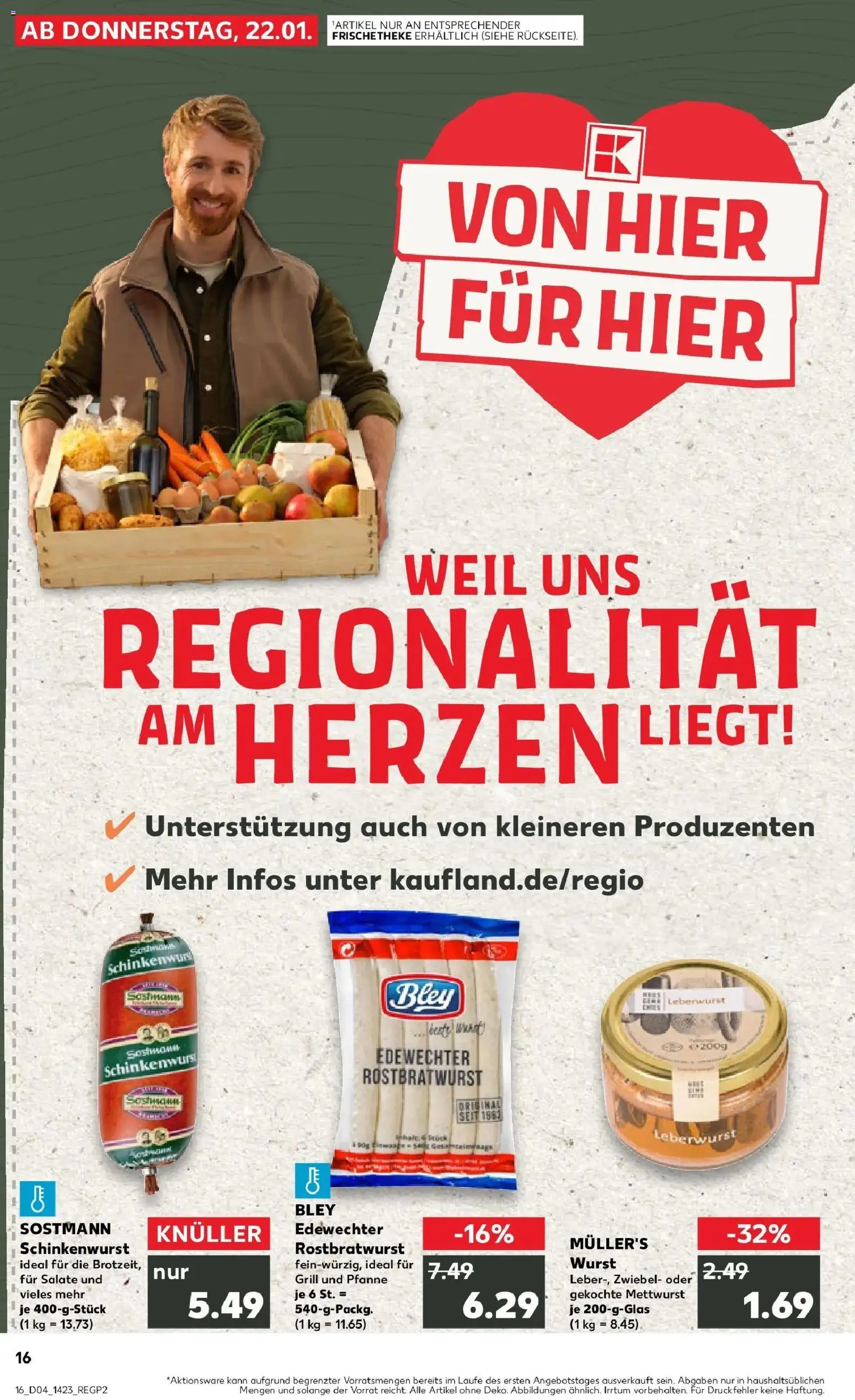Kaufland prospekt Cloppenburg	 – gültig ab 22.01.2026 | Seite: 16 | Produkte: Grill, Wurst