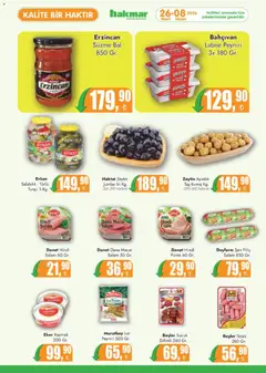 26.03.2026 tarihinden itibaren geçerli olan Hakmar kataloğu önizlemesi | Sayfa: 2 | Ürünler: Salatalık, Sosis, Piliç, Zeytin