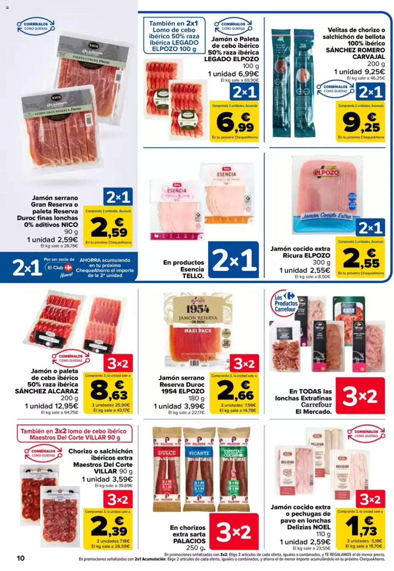 Carrefour folleto │ válido desde el 27.05.2025 | Página: 10 | Productos: Jamón serrano, Jamón, Jamón cocido, Τυρόπιτα