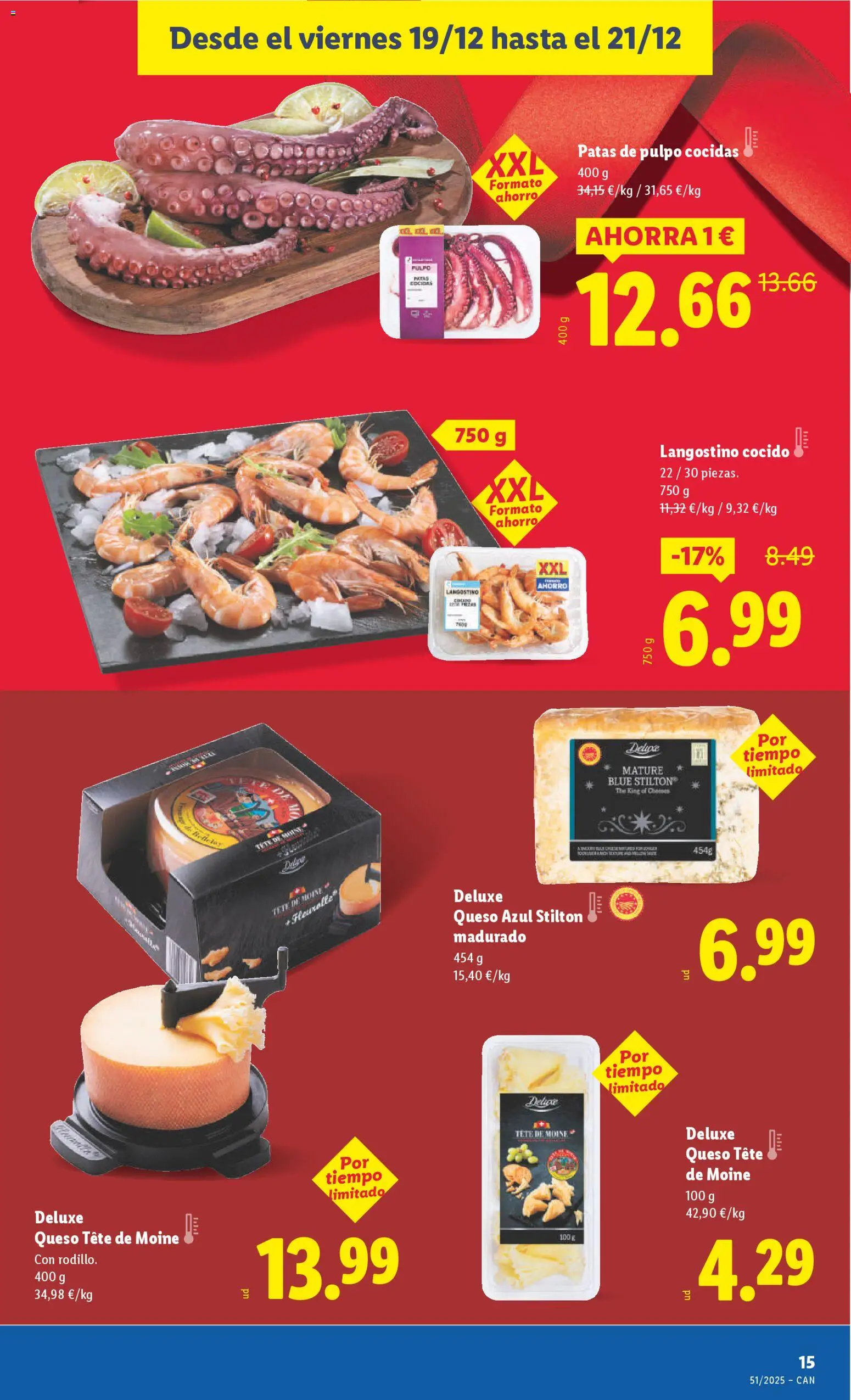 Lidl -Canarias │ válido desde el 15.12.2025 | Página: 29 | Productos: Queso, Langostino