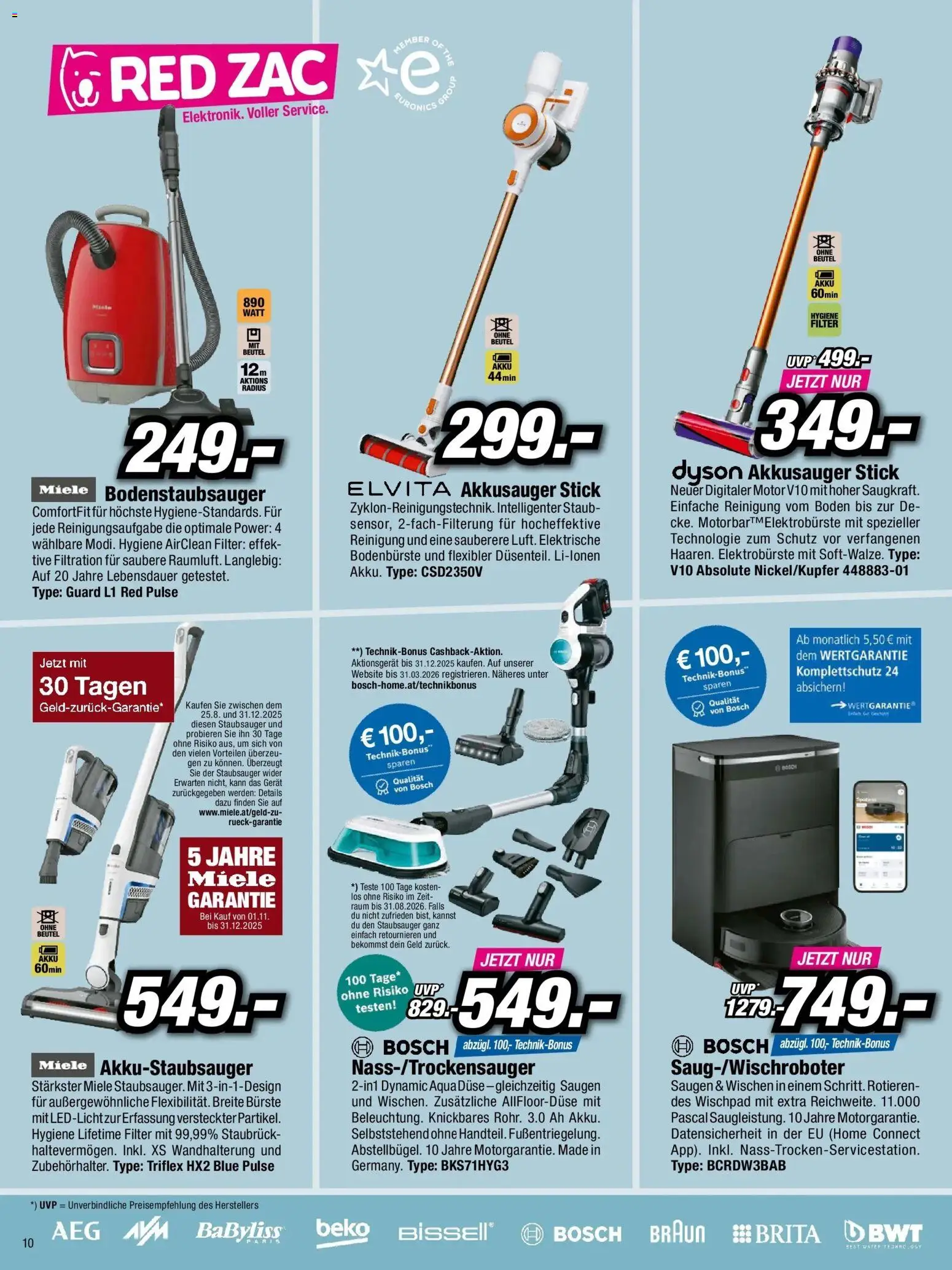 RED ZAC Kufstein gültig ab 27.10.2025 | Seite: 10 | Produkte: Staubsauger, Bürste