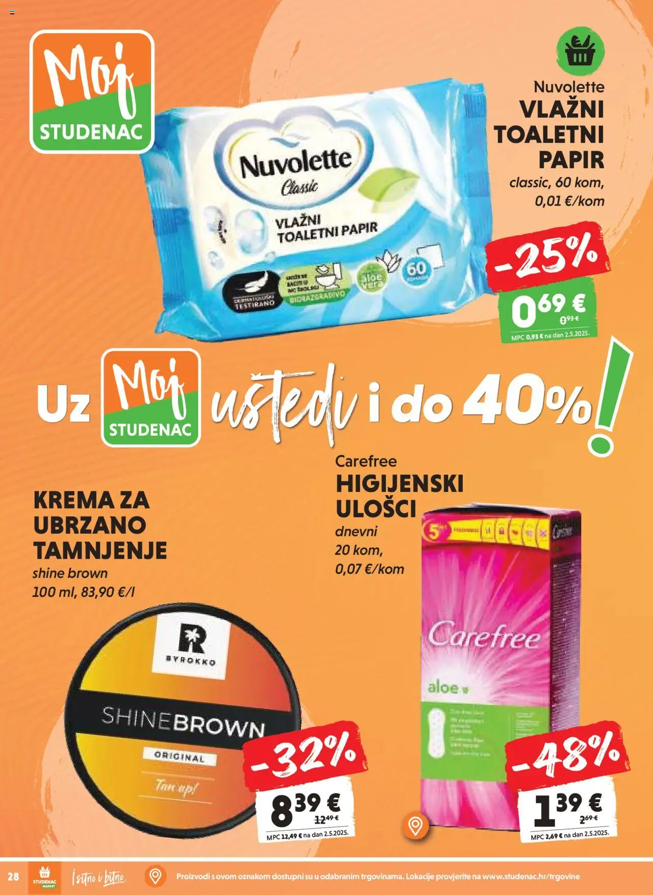 Studenac katalog | vrijedi od 27.08.2025 | Stranica: 28 | Proizvodi: Krema, Toaletni papir