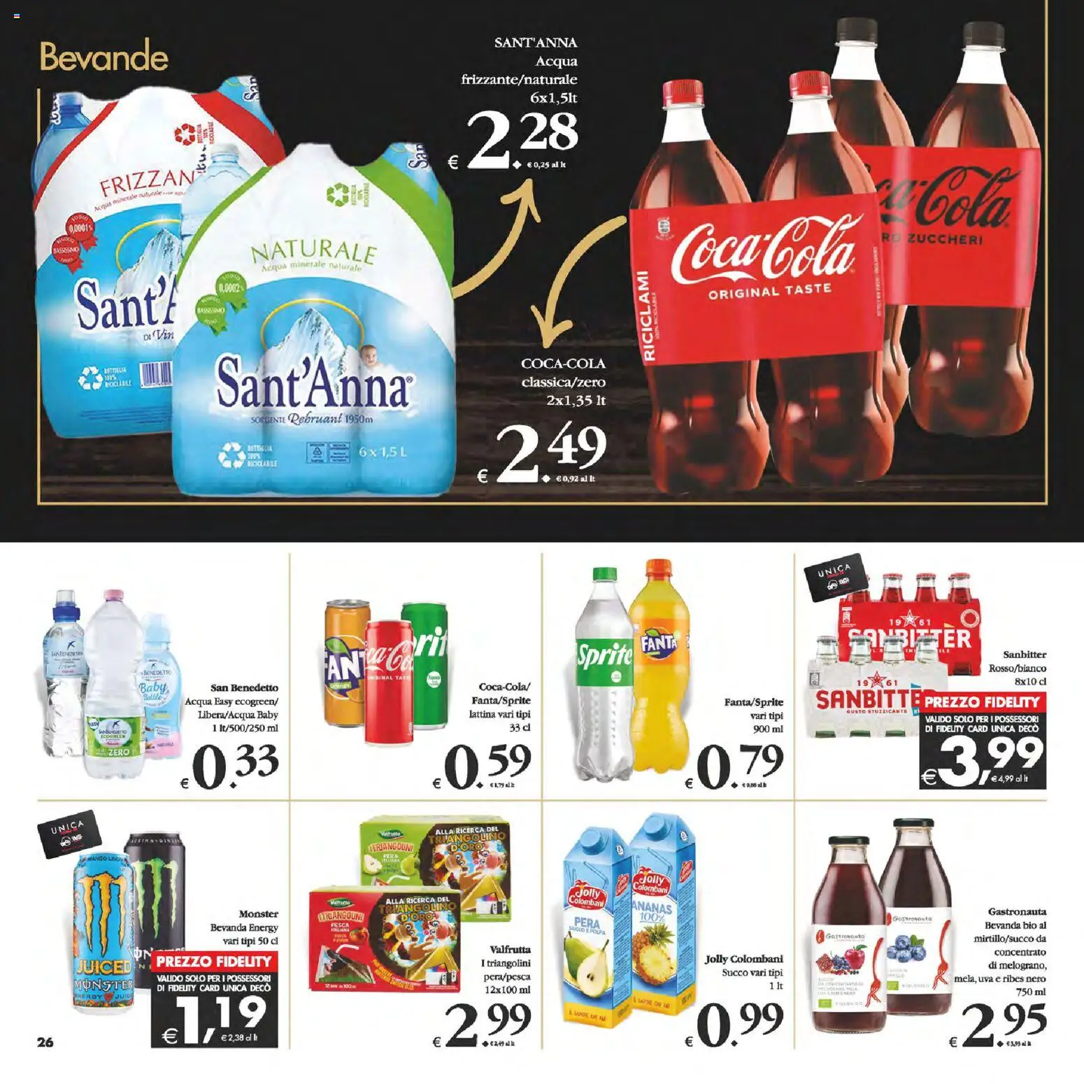 Volantino Decò del 14.11.2025 | Pagina: 26 | Prodotti: Acqua, Pesca, Ananas, Fanta