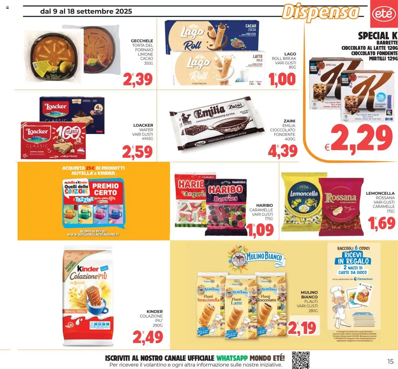 Volantino Eté del 09.09.2025 | Pagina: 15 | Prodotti: Anguria, Torta, Gioco, Stracciatella