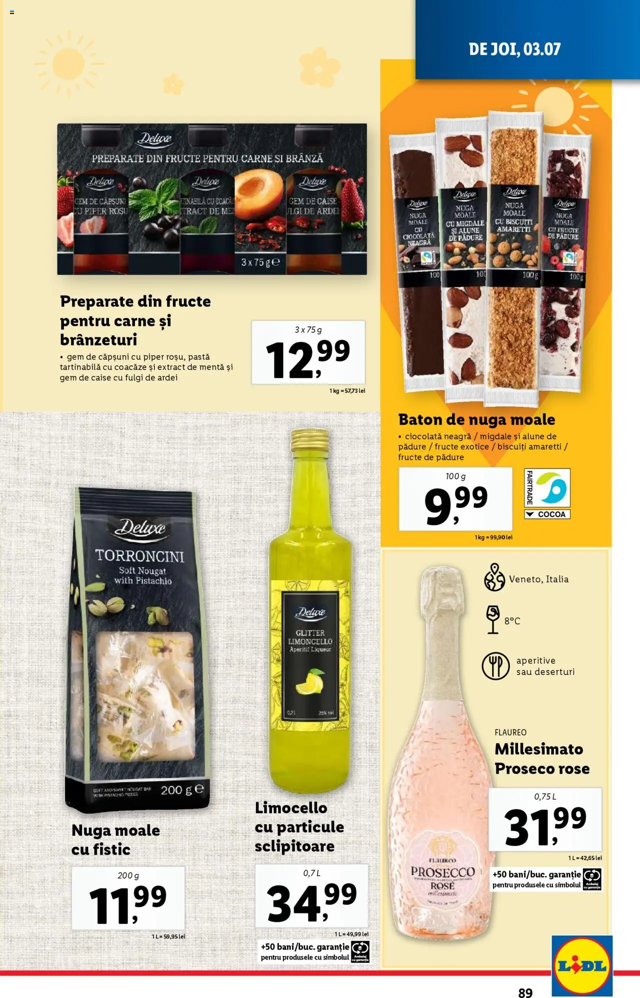 Catalog Lidl – valabil de la 30.06.2025 | Pagină: 89 | Produse: Ardei, Prosecco, Brânză, Fistic