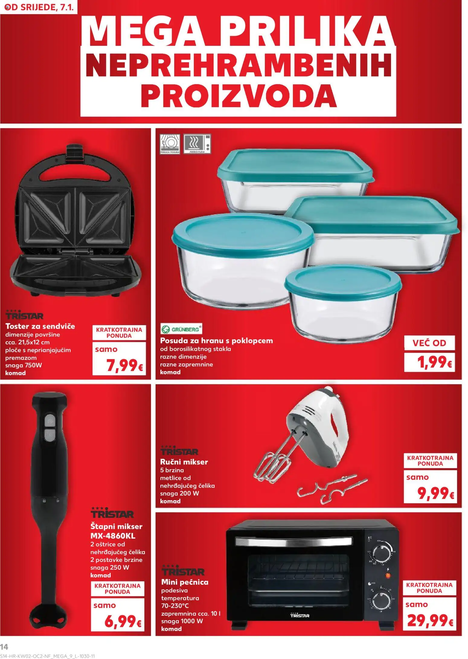 Kaufland katalog | vrijedi od 07.01.2026 | Stranica: 14 | Proizvodi: Mikser, Toster, Blender, Pećnica