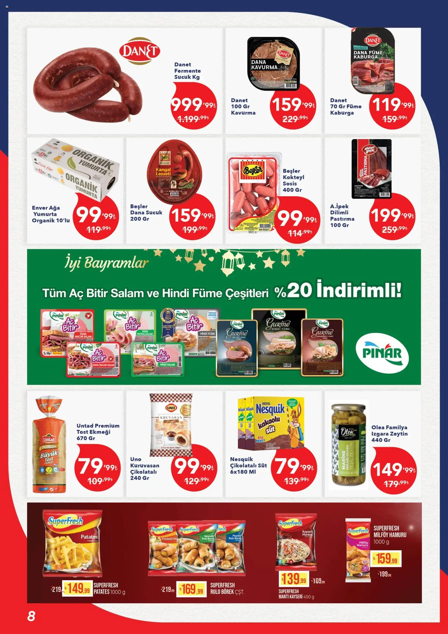 Kim Market Katalog - Ege Insert - 14.03.2026 tarihinden itibaren geçerlidir | Sayfa: 8 | Ürünler: Yağ, Patates, Sosis, Dana füme