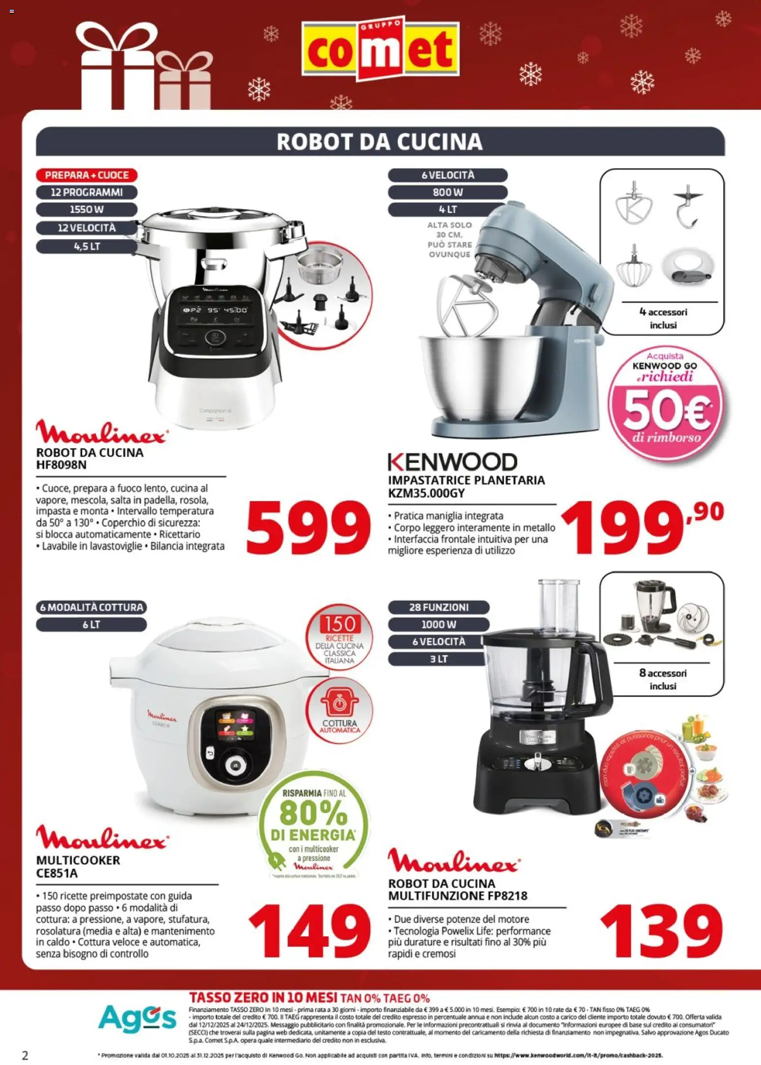 Volantino Comet del 01.12.2025 | Pagina: 2 | Prodotti: Impastatrice, Robot, Robot da cucina