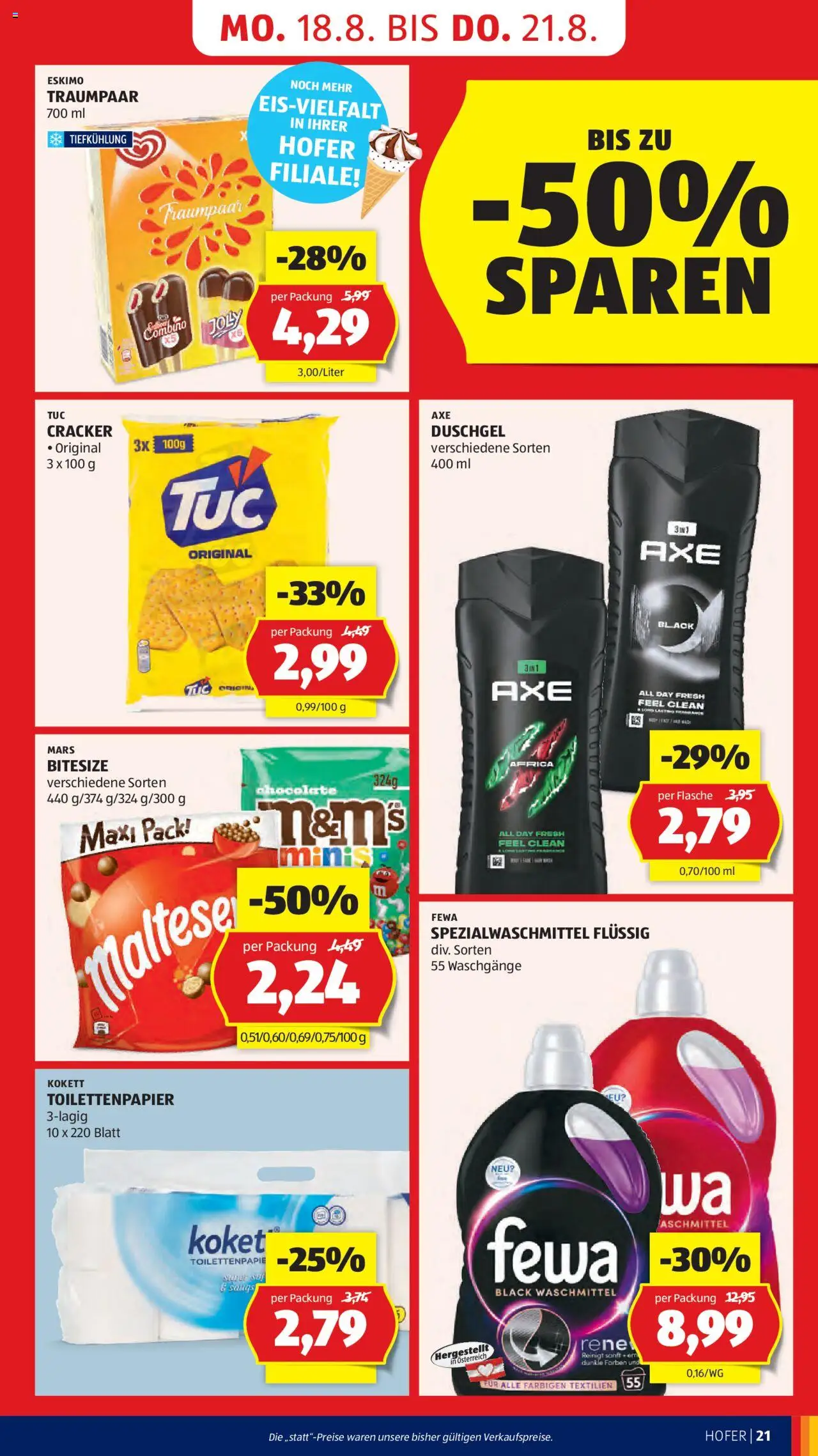 Hofer Flugblatt gültig ab 14.08.2025 | Seite: 23 | Produkte: Duschgel, Waschmittel