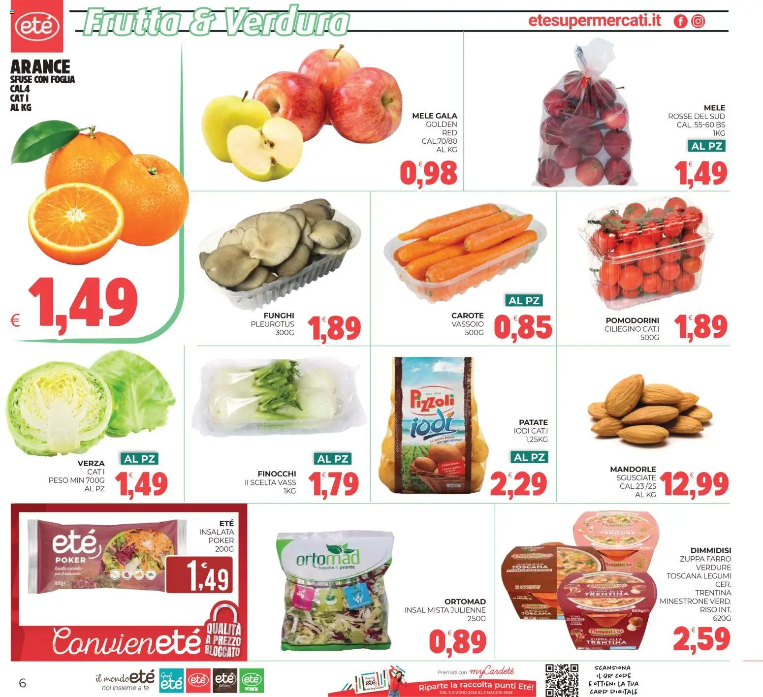 Volantino Eté del 16.01.2026 | Pagina: 6 | Prodotti: Riso, Patate, Mandorle, Funghi