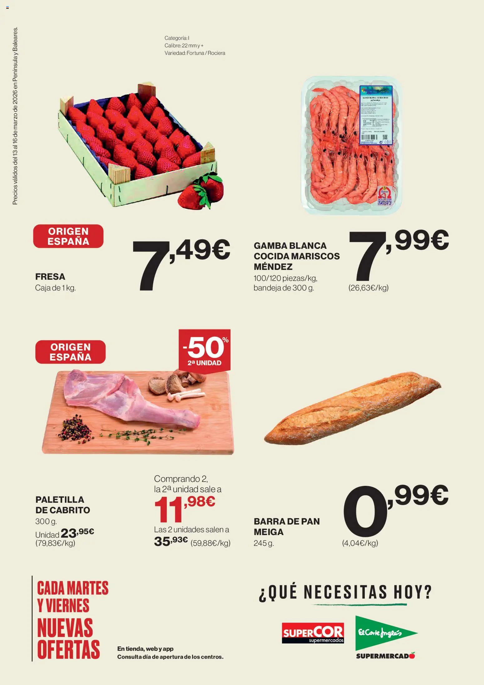 El Corte Inglés ofertas │ válido desde el 13.03.2026 | Página: 2 | Productos: Δοχείο φοντί, Pan, Bandeja, Gamba