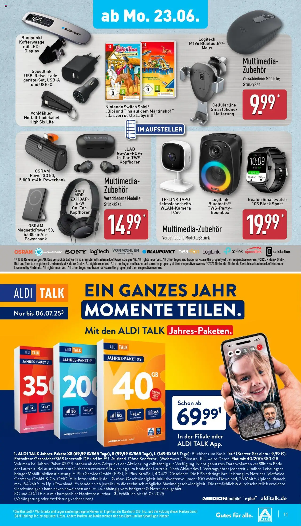 Aldi Prospekt 	 - gültig ab dem 23.06.2025 | Seite: 15 | Produkte: Spiel, Powerbank, Maus, Video