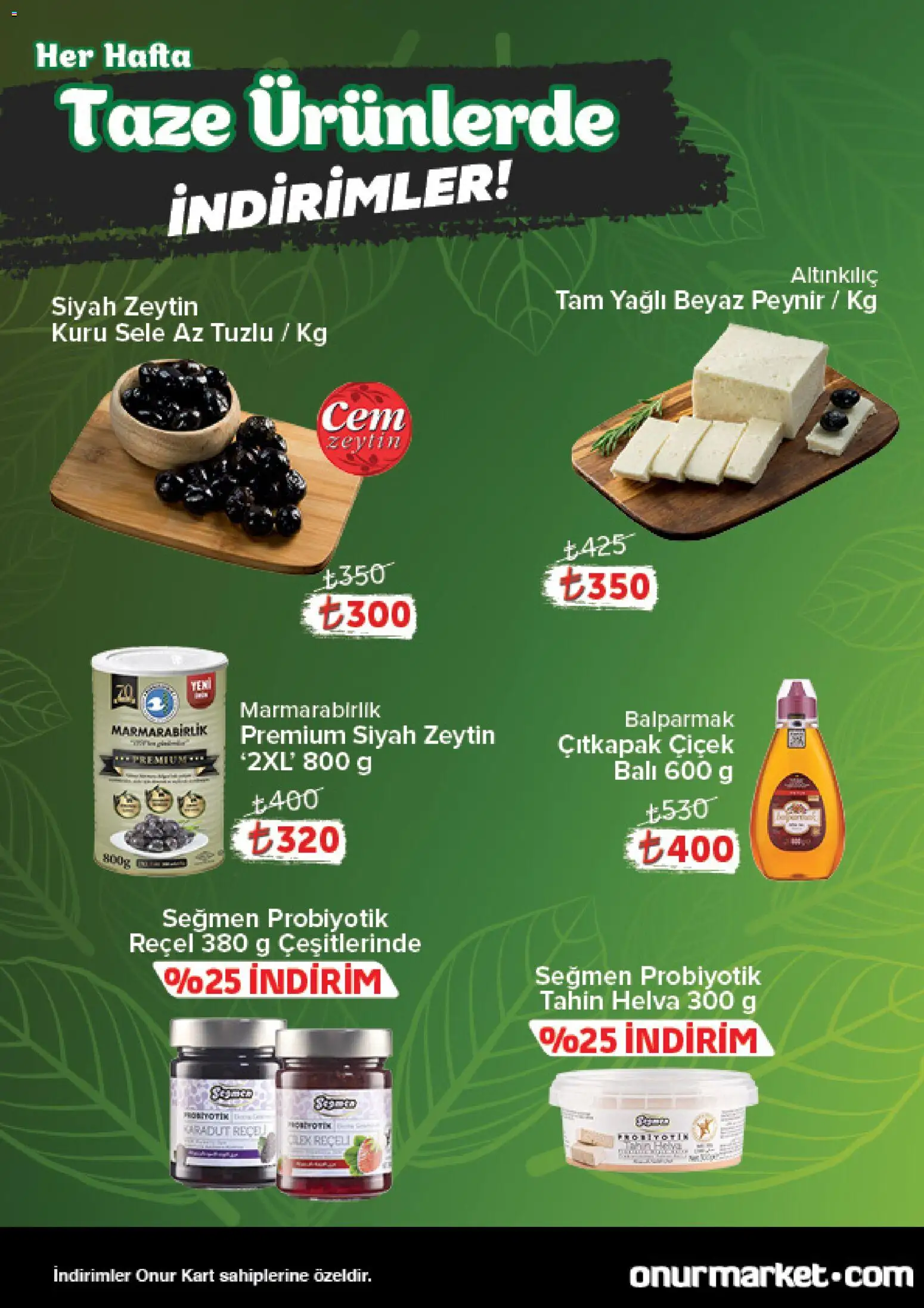 Onur Market Katalog Gurme - Bursa - 02.01.2026 tarihinden itibaren geçerlidir | Sayfa: 2 | Ürünler: Peynir, Zeytin