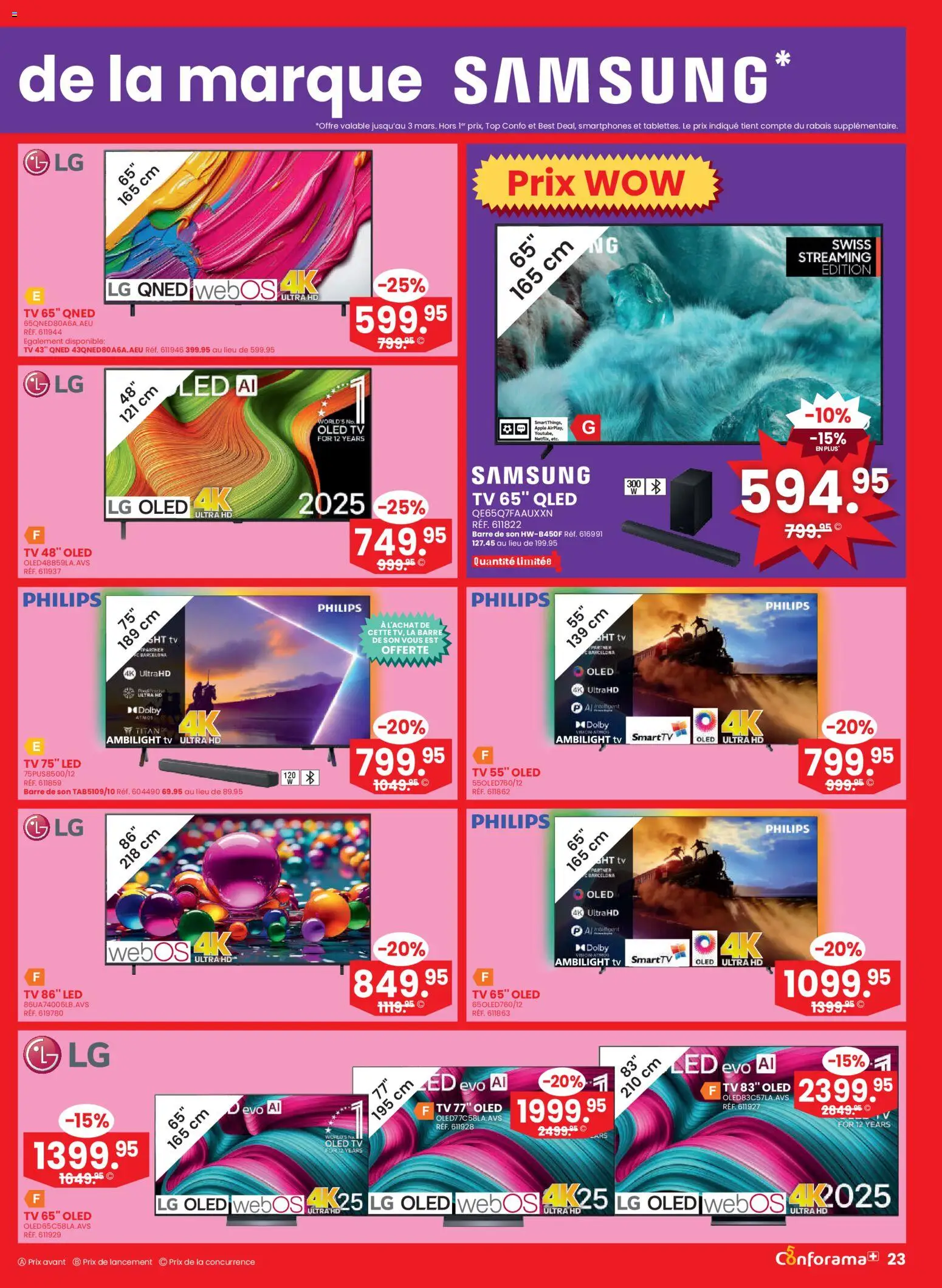 Conforama Aktionen FR – gültig ab 25.02.2026 | Seite: 23 | Produkte: TV, Apple, LG, Philips