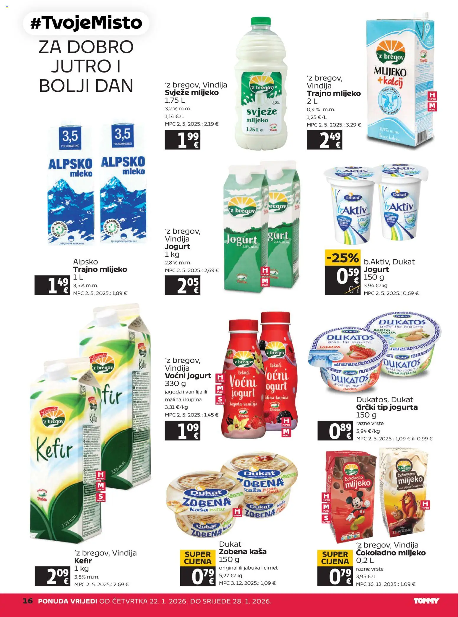 Tommy katalog | vrijedi od 22.01.2026 | Stranica: 16 | Proizvodi: Čokolada, Lavor, Badem, Jabuka