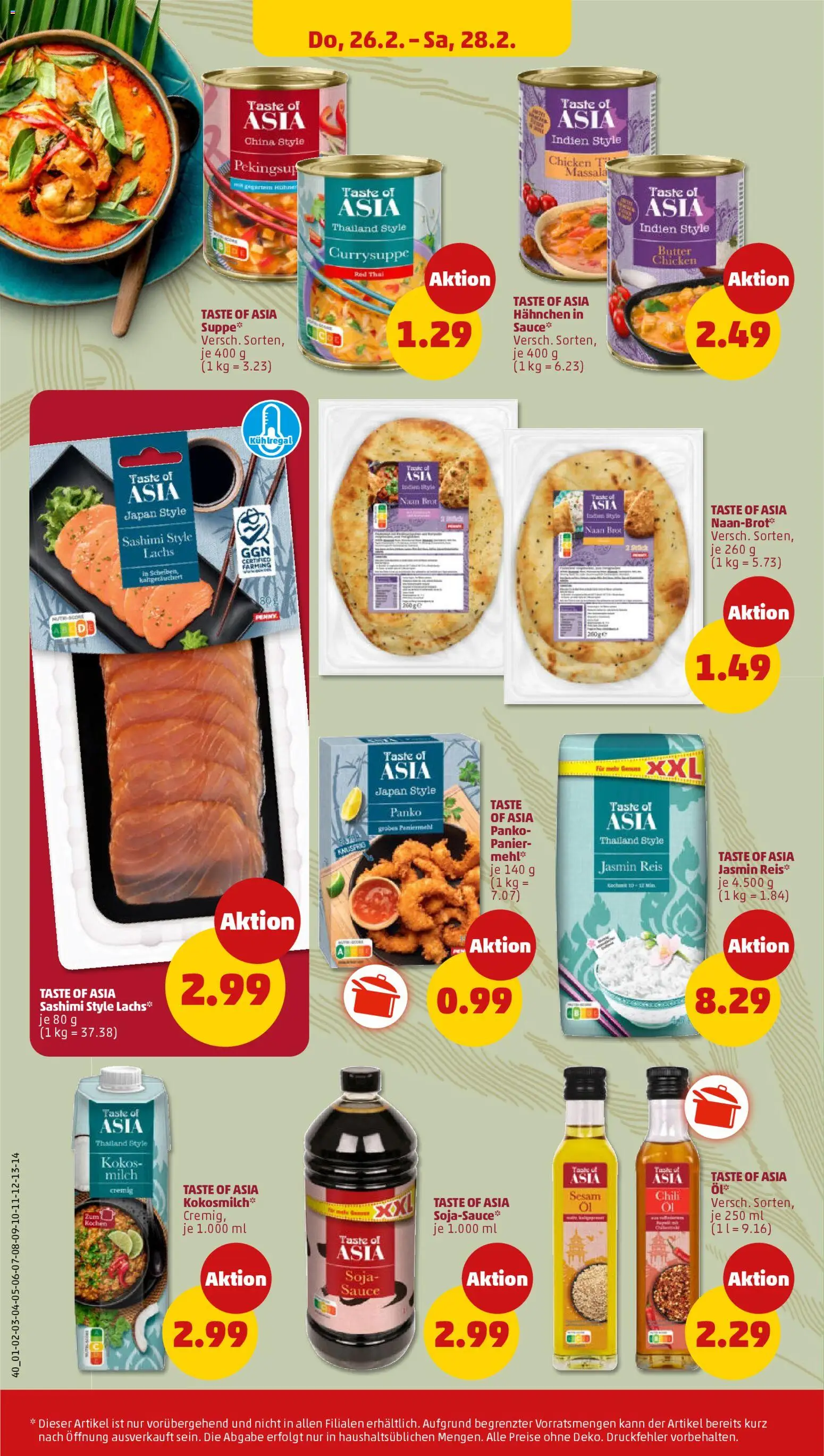 Penny Prospekt 	 – gültig ab 23.02.2026 | Seite: 46 | Produkte: Milch, Butter, Lachs, Brot