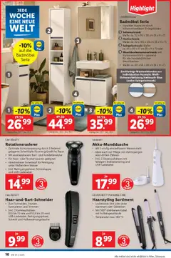 Lidl Flugblatt gültig ab 17.07.2025 | Seite: 18 | Produkte: Wasser, Kabel, Lockenstab, Waschbecken