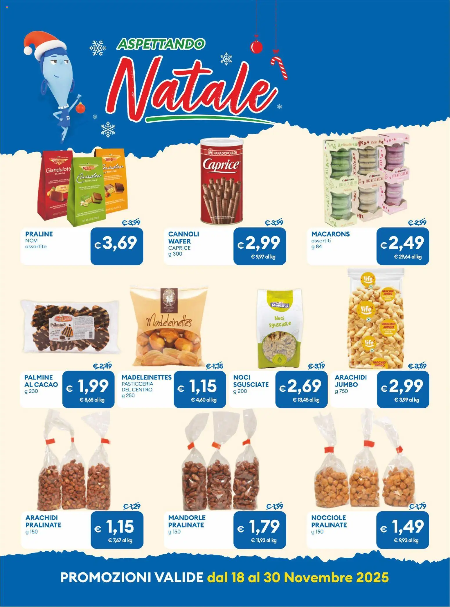 Volantino MD Discount del 18.11.2025 | Pagina: 18 | Prodotti: Noci, Mandorle, Nocciole, Cacao