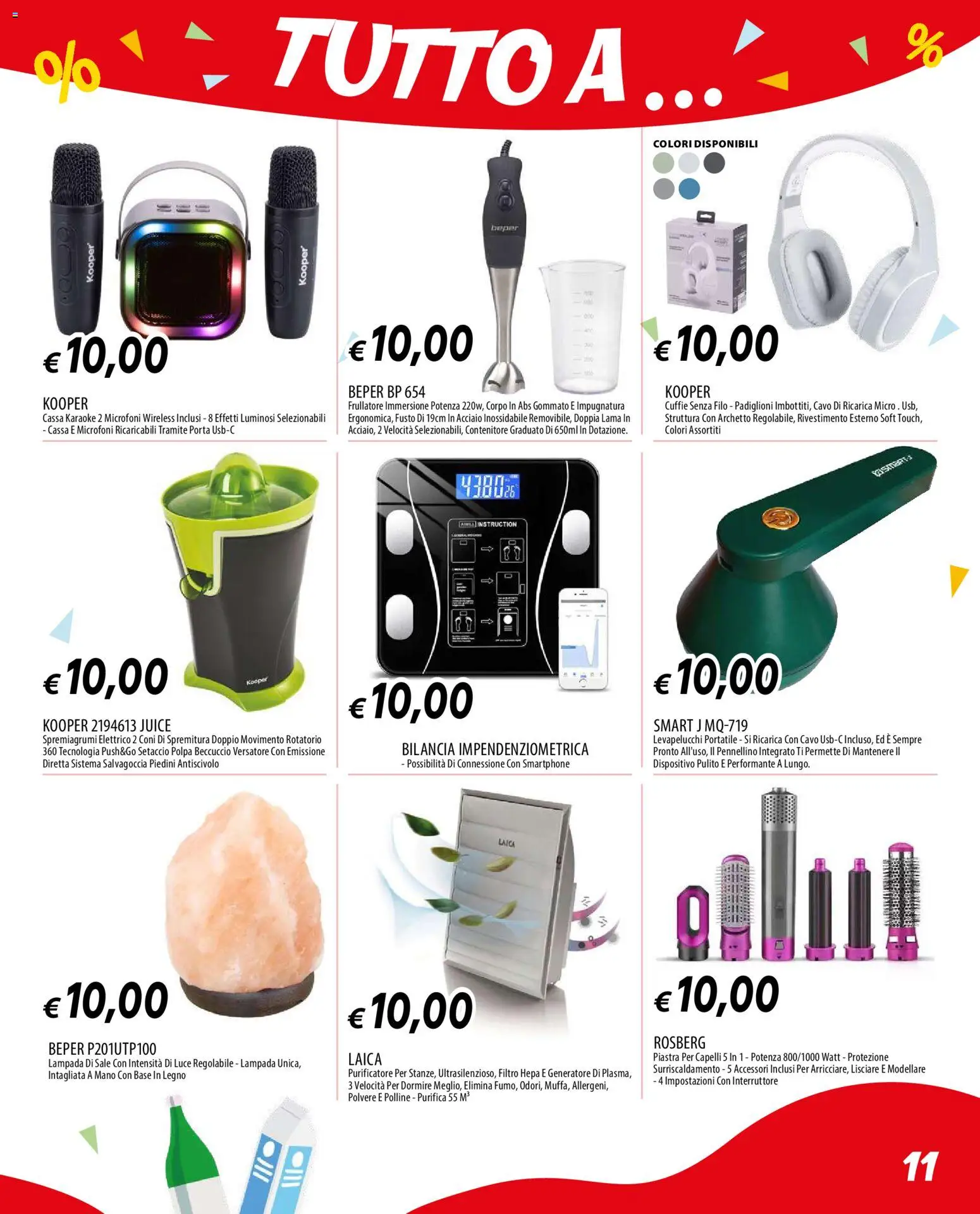 Volantino Galassia del 09.04.2026 | Pagina: 11 | Prodotti: Setaccio, Sale, Bilancia, Spremiagrumi