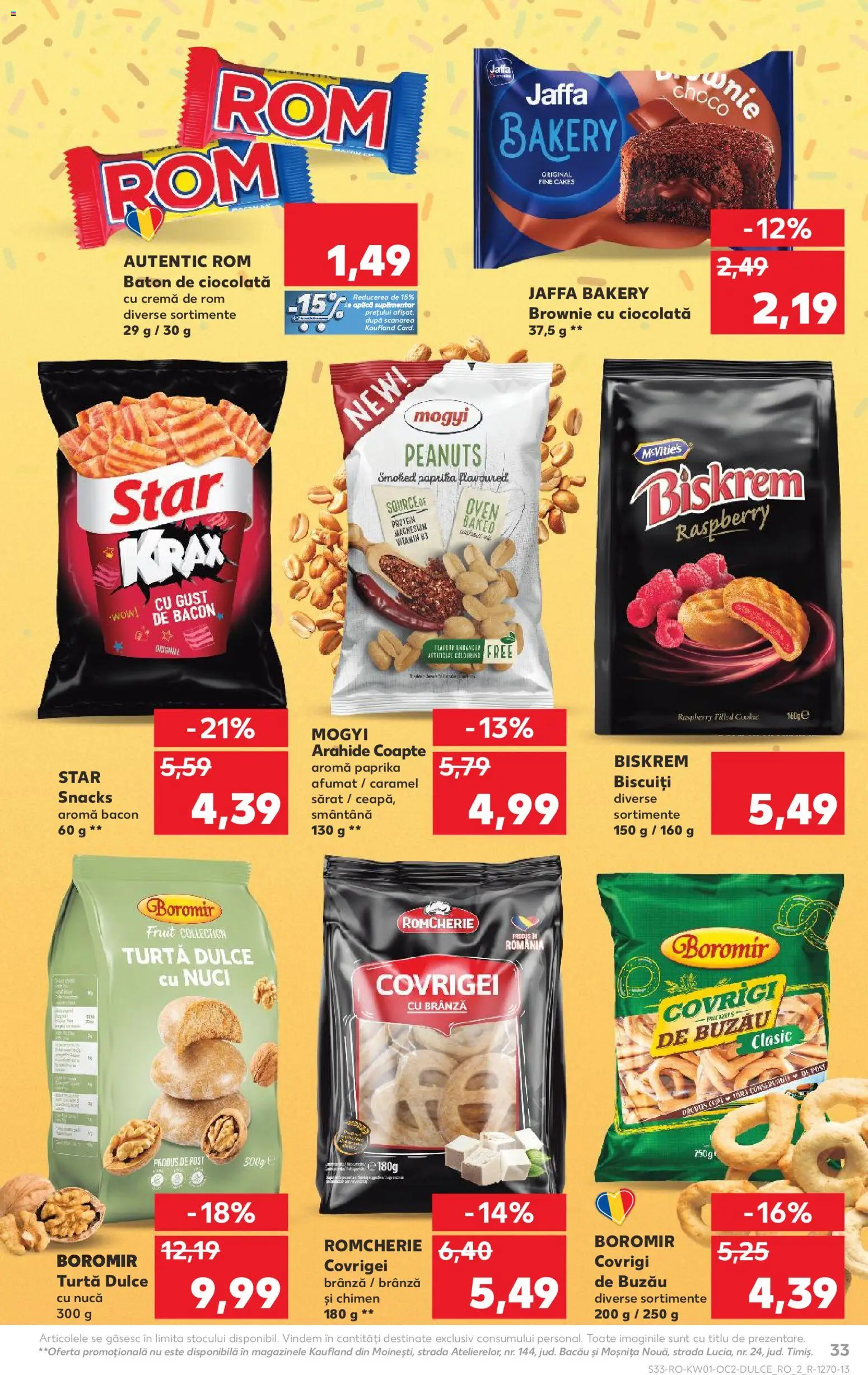 Noul catalog Kaufland – valabil de la 31.12.2025 | Pagină: 33 | Produse: Bacon, Ciocolată, Rom, Smântână