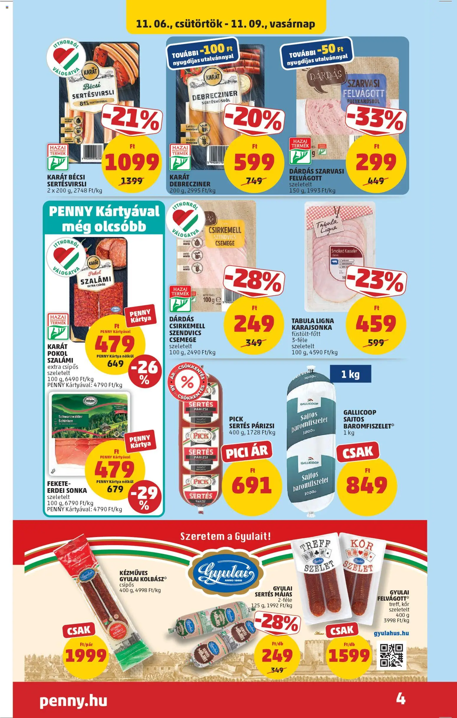 PENNY akciós ujság - amely érvényes a következő dátumtól: 06.11.2025 | Oldal: 4