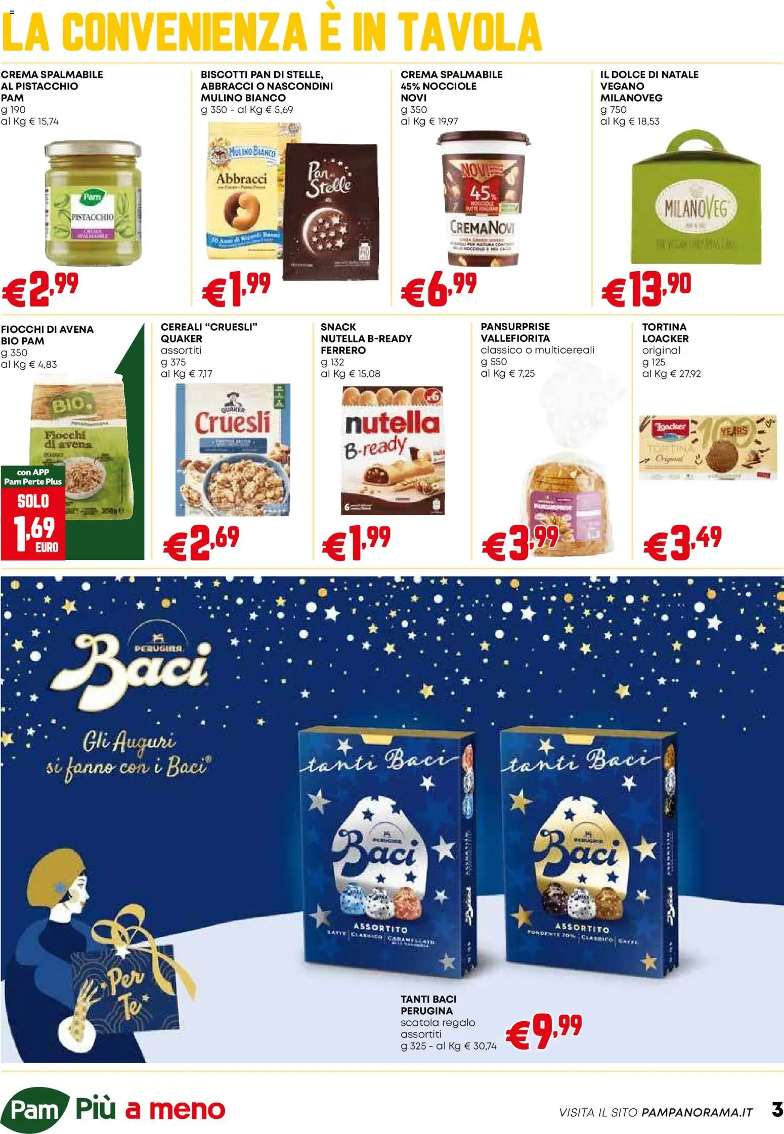 Volantino PAM del 18.12.2025 | Pagina: 3 | Prodotti: Crema, Cereali, Nocciole, Scatola