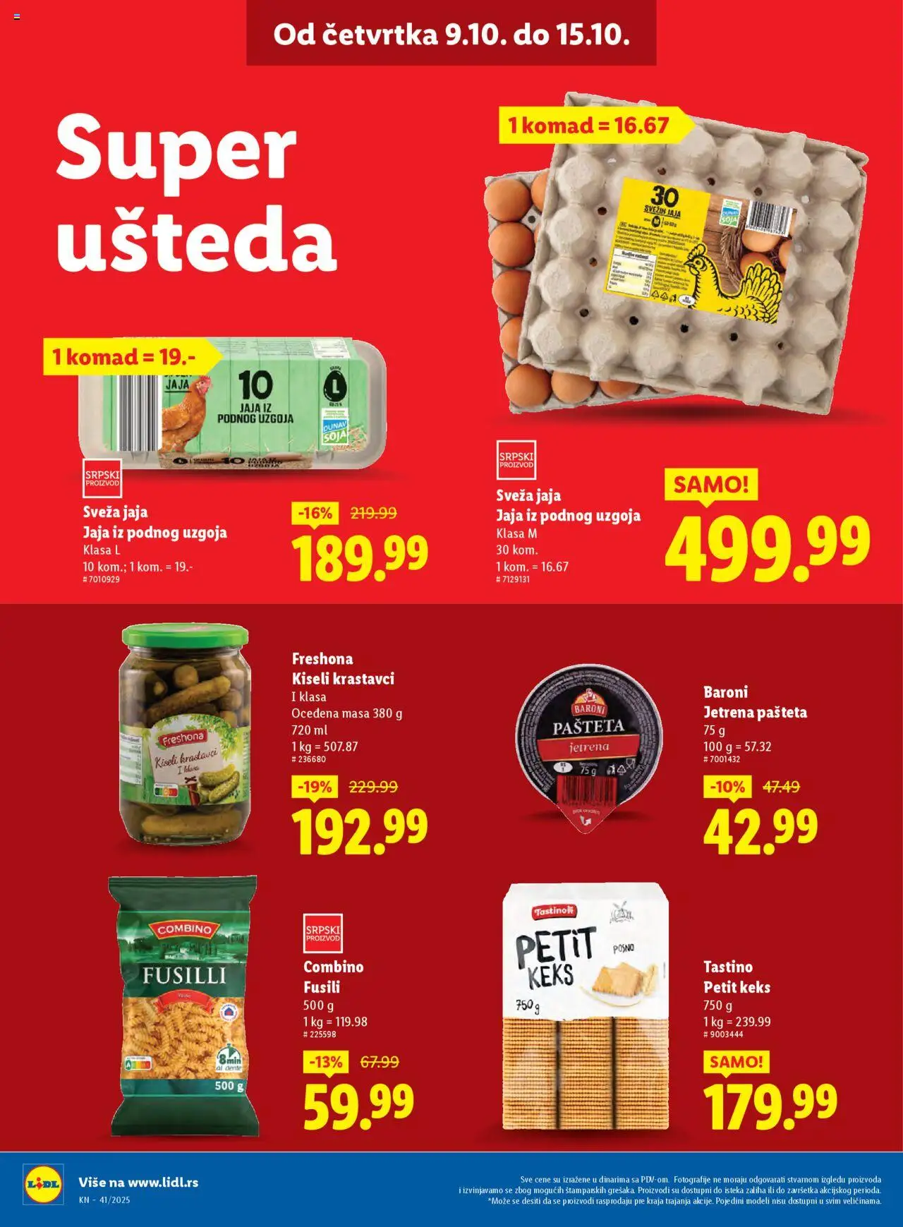 Lidl katalog - važi od 09.10.2025 | Strana: 14 | Proizvode: Kiseli krastavci, Keks, Krastavci, Jaja