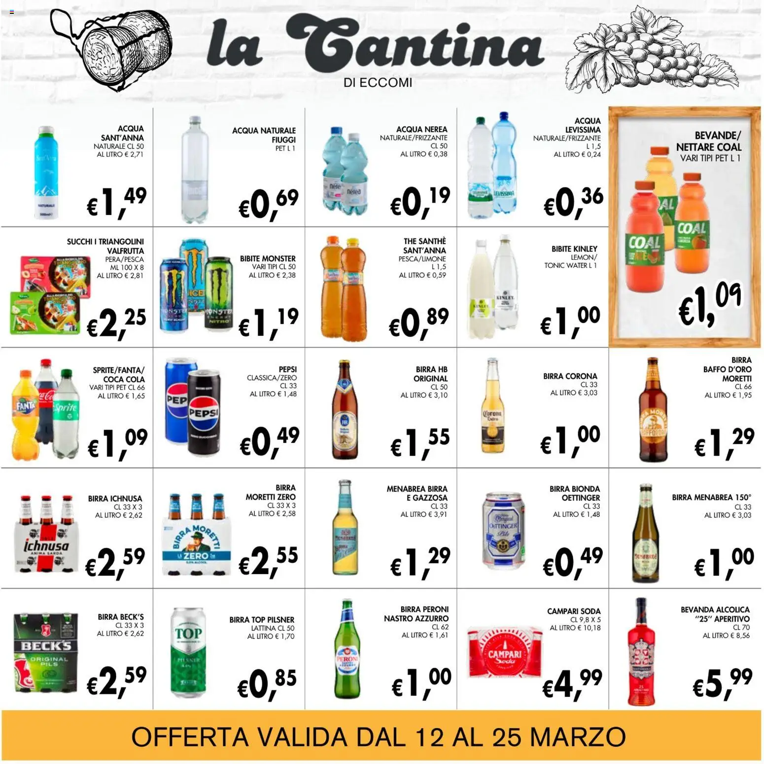 Volantino Coal del 12.03.2026 | Pagina: 19 | Prodotti: Birra, The, Bibite, Coca Cola