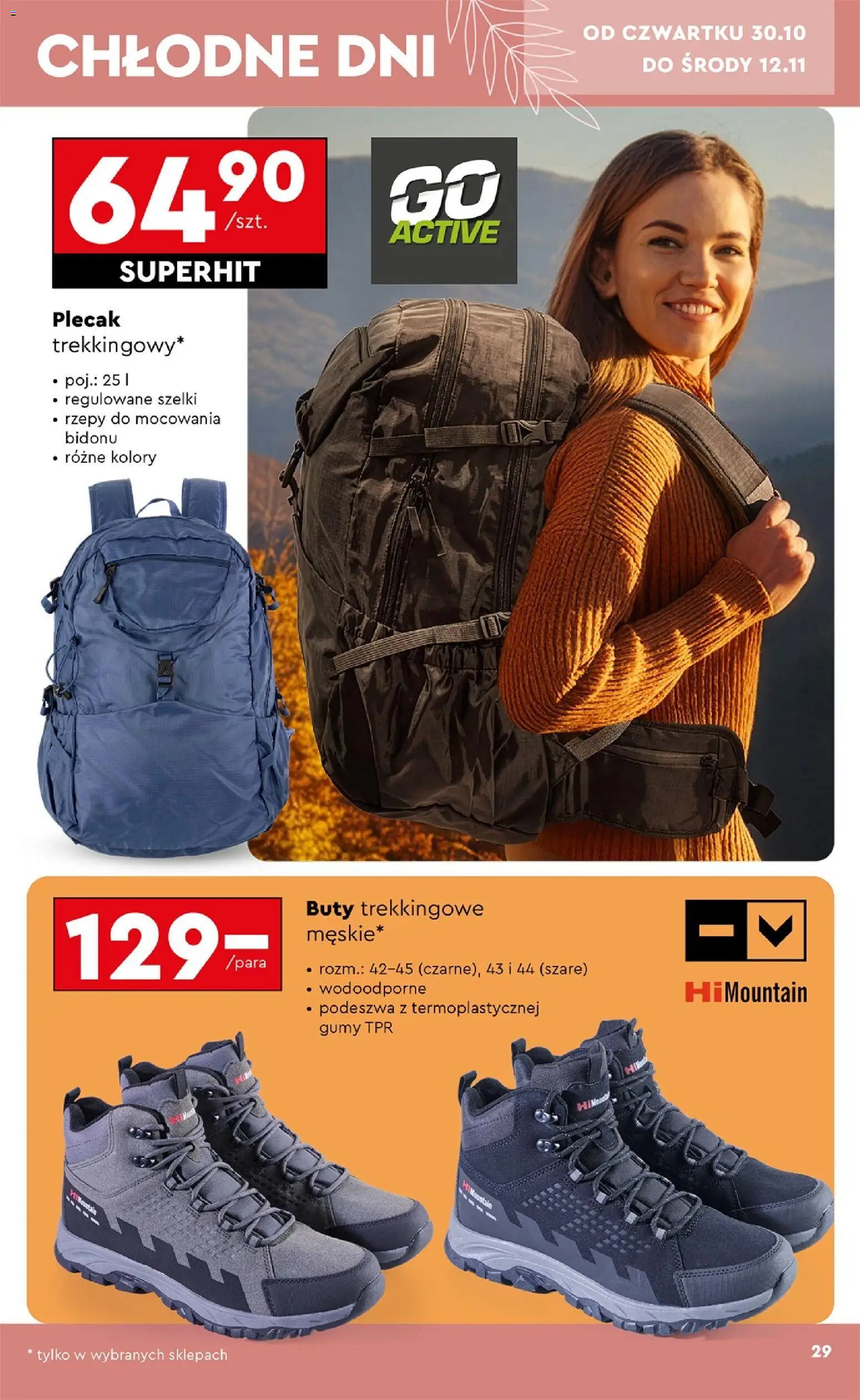 Biedronka Black Friday od 25.10.2025 | Strona: 29 | Produkty: Buty, Plecak, Gumy, Buty trekkingowe