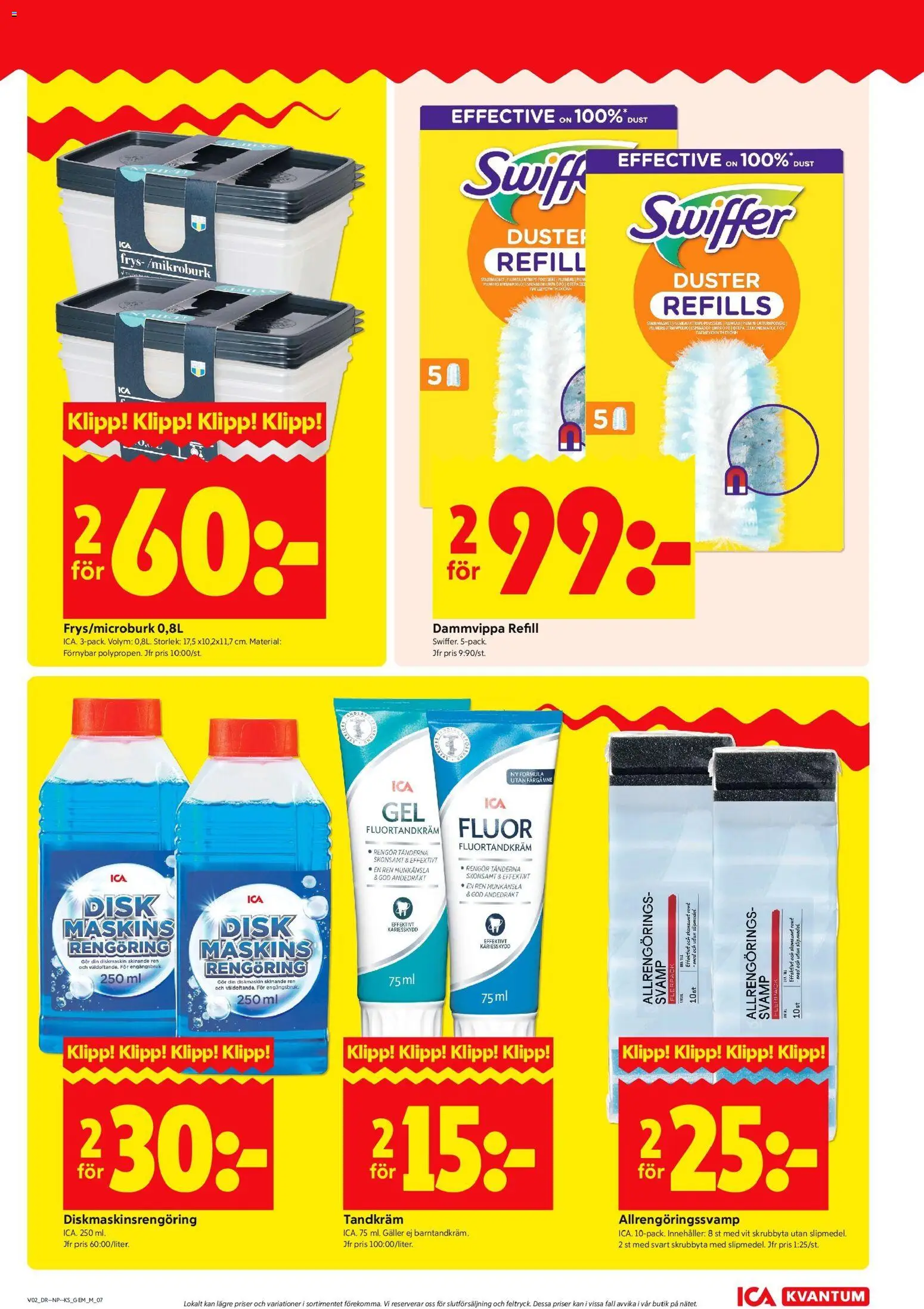 ICA Kvantum reklamblad aktuell från 05.01.2026 | Sida: 9 | Produkter: Diskmaskin, Tandkräm, Diskmaskinsrengöring, Dammvippa