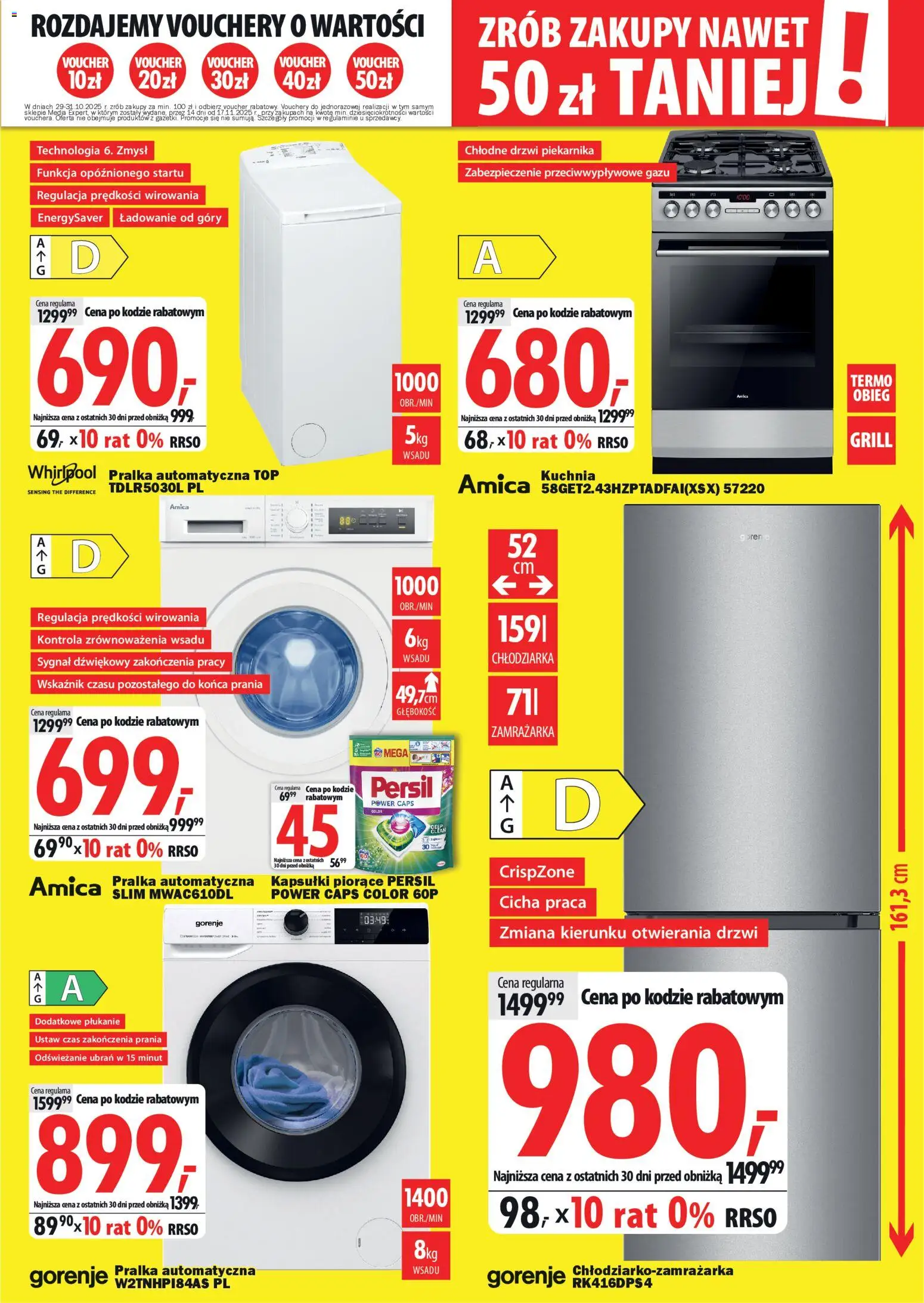 Mediaexpert Gazetka - Wielkie przeceny Lubartów od 29.10.2025 | Strona: 7 | Produkty: Top, Persil, Pralka, Grill