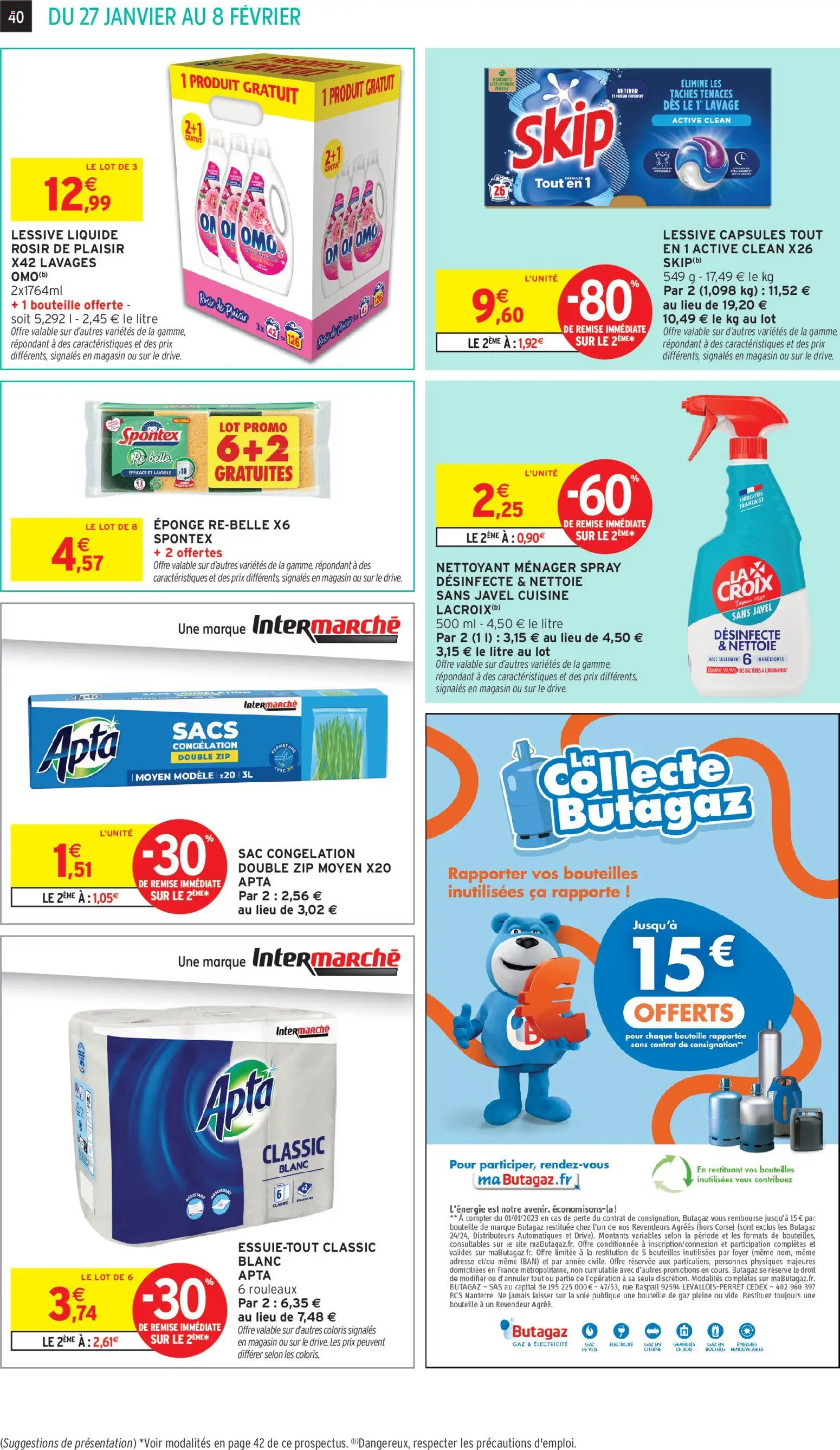 {H1} | Page: 40 | Produits: Sac, Eponge, Lessive Liquide, Lessive