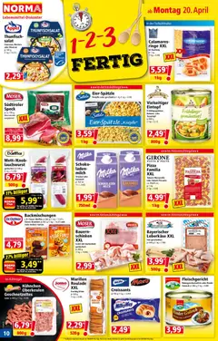 Norma Flugblatt ab 20.04.2026 gültig | Seite: 10 | Produkte: Pasta, Erbsen, Milch, Salami