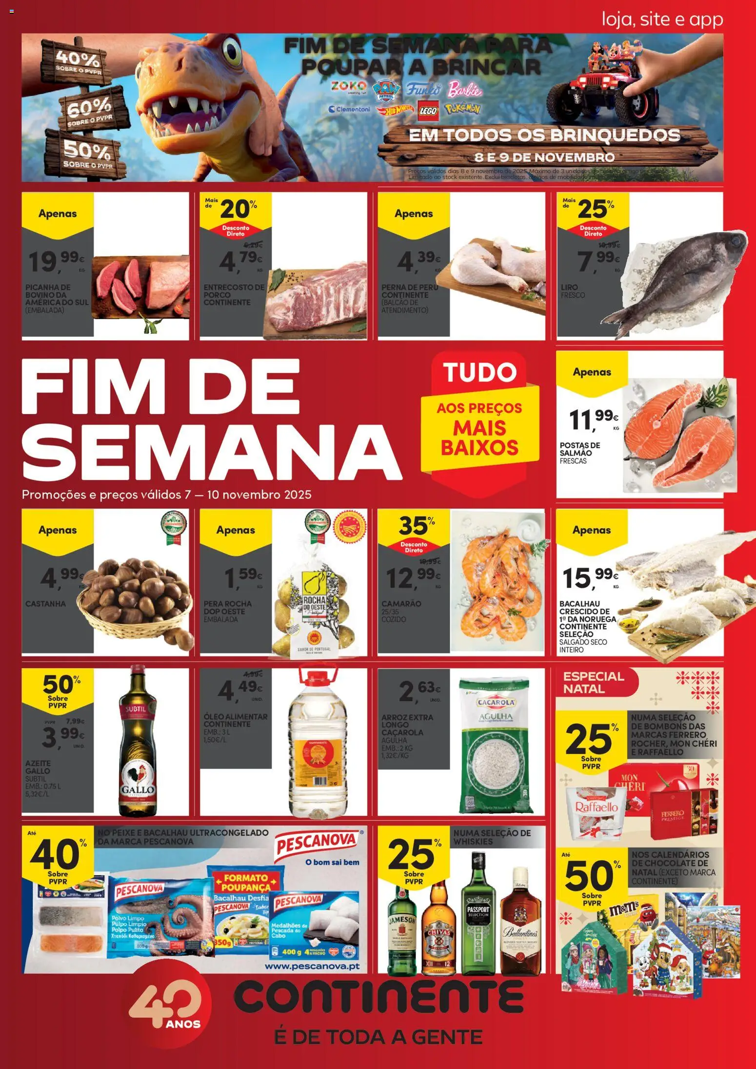 Continente - Fim de Semana  │ válido de 07.11.2025 | Página: 1 | Produtos: Cabo, Azeite, Chocolate, Peixe