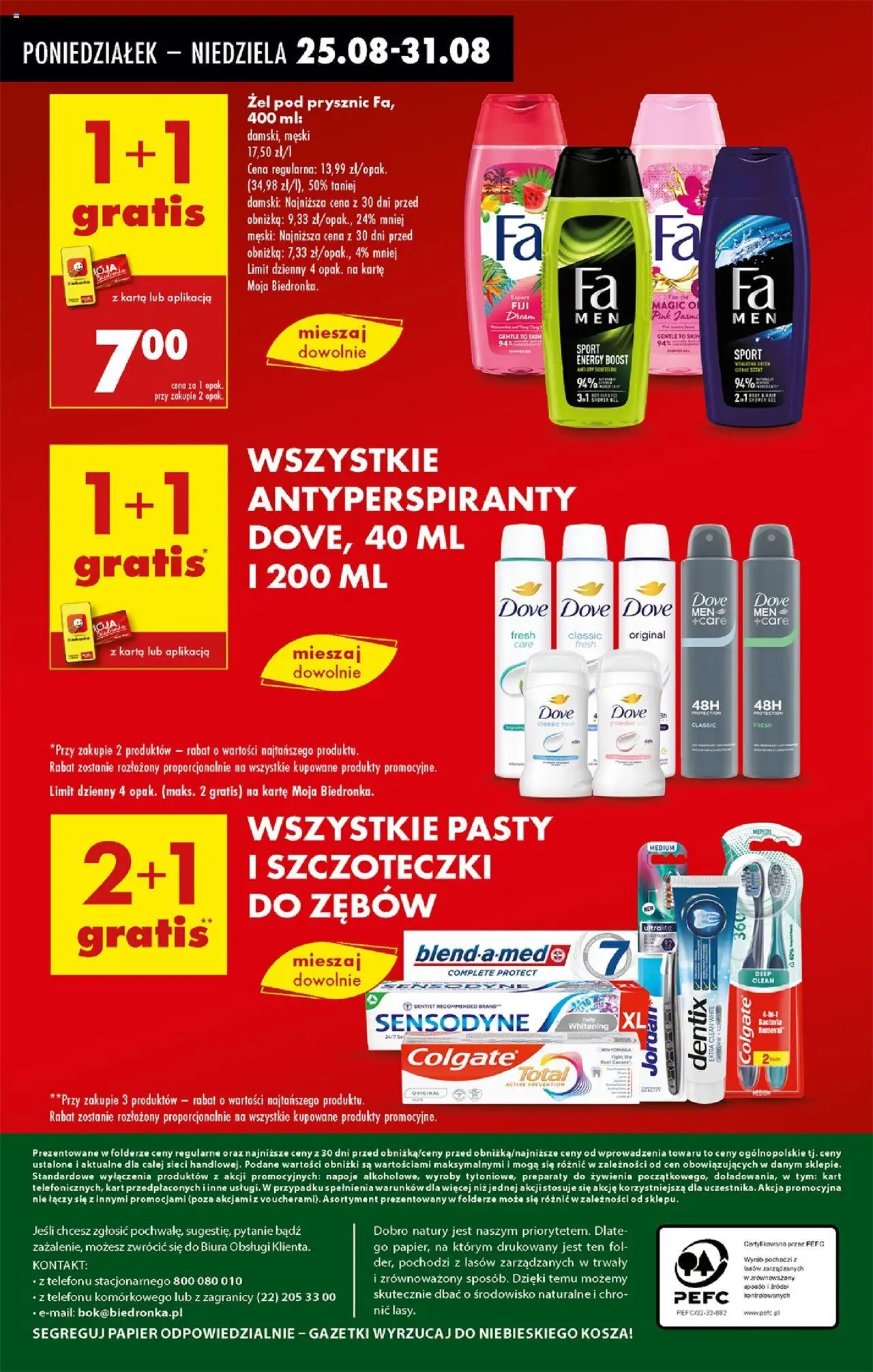 Biedronka gazetka od 25.08.2025 | Strona: 89 | Produkty: Karta, Napoje, Prysznic, Żel pod prysznic