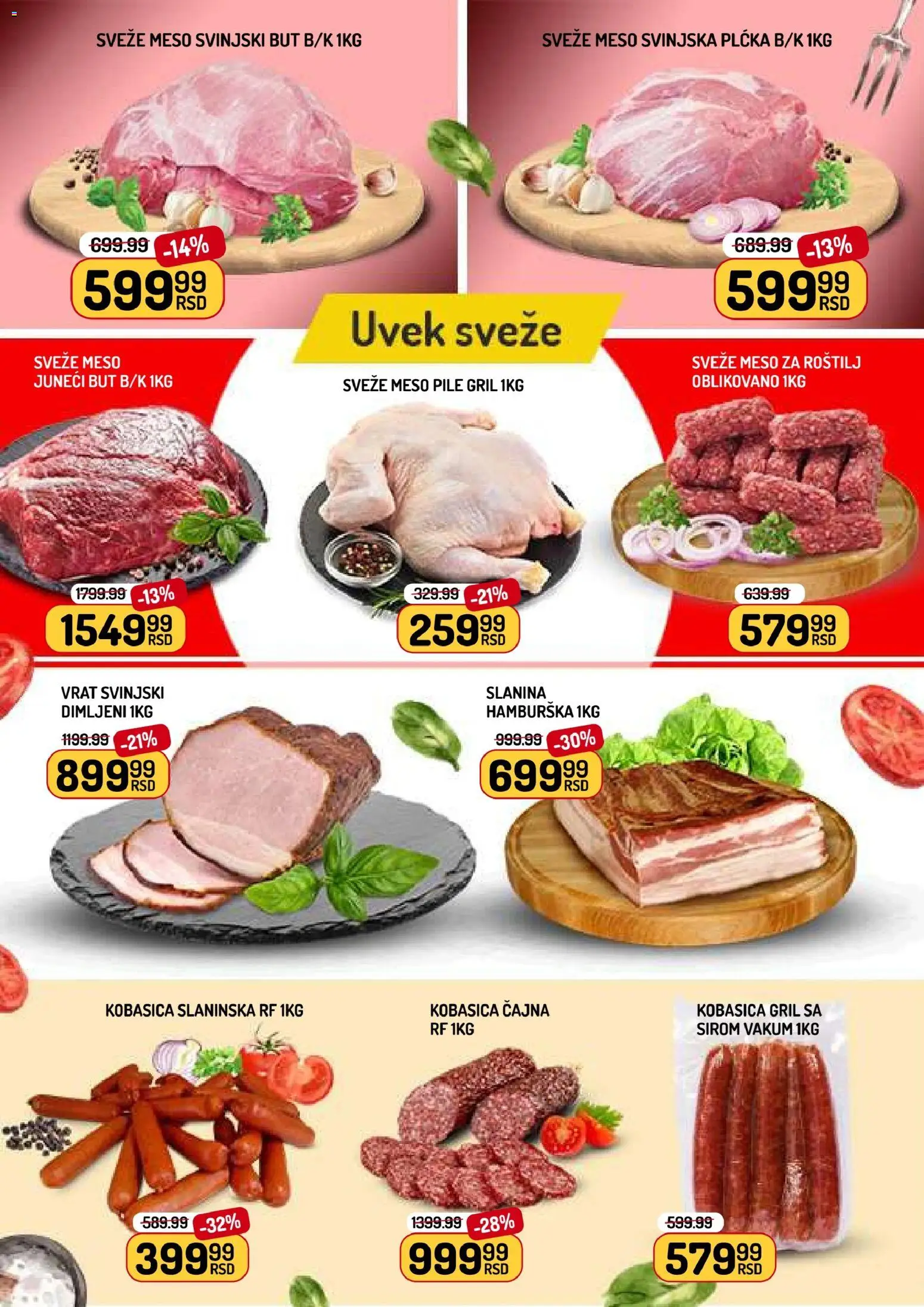 Aman katalog - važi od 13.03.2026 | Strana: 2 | Proizvode: Juneći but, Pile, Slanina, Kobasica