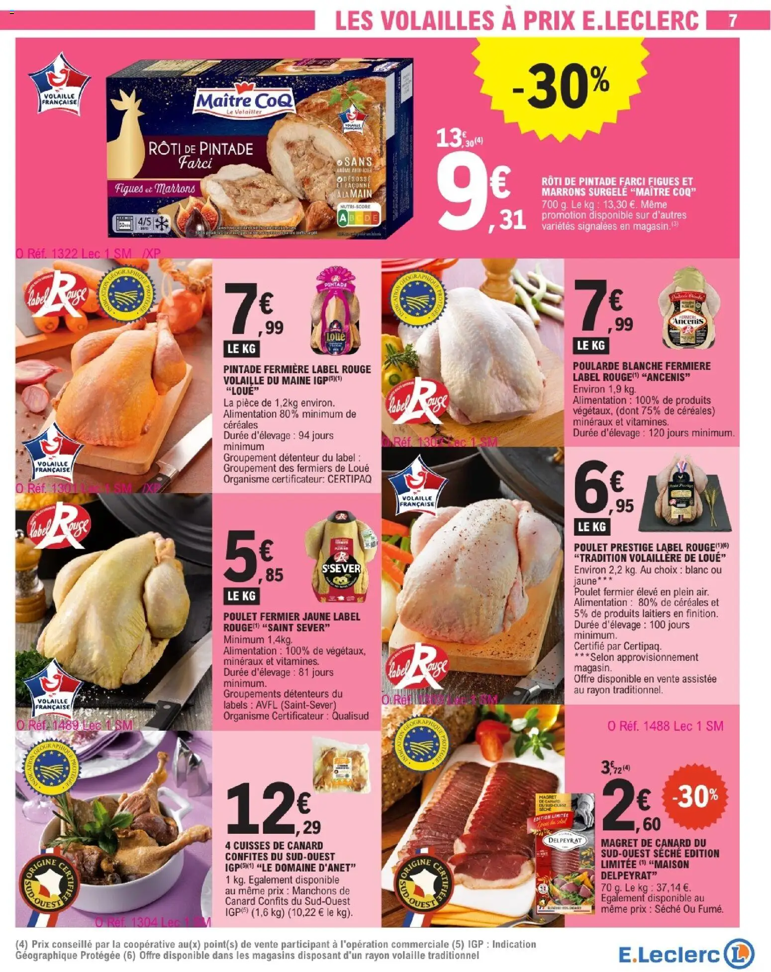 {H1} | Page: 7 | Produits: Cuisses de canard confites, Magret de canard, Volaille, Céréales