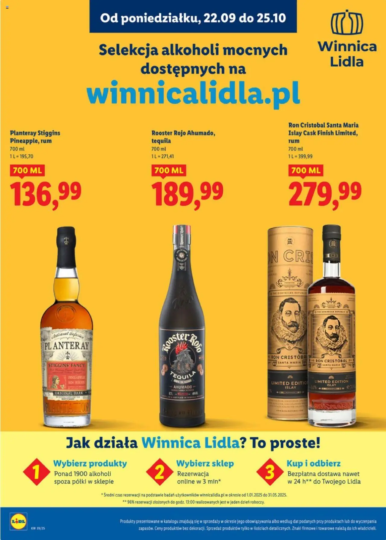 Lidl Katalog alkoholi mocnych od 22.09.2025 | Strona: 23 | Produkty: Tequila, Rum, Finish
