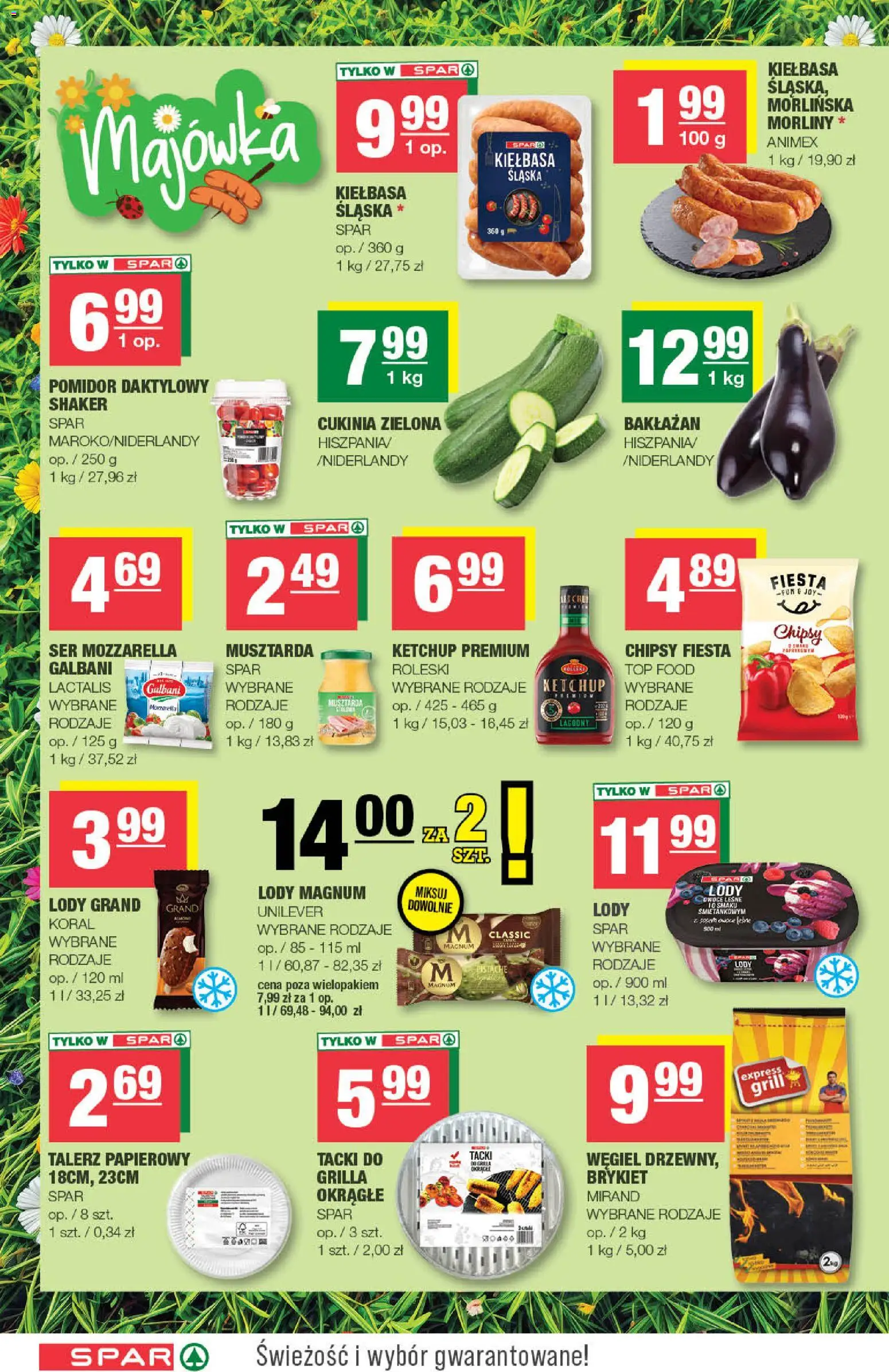 Spar gazetka od 22.04.2026 | Strona: 6 | Produkty: Kiełbasa, Chipsy, Musztarda, Lody