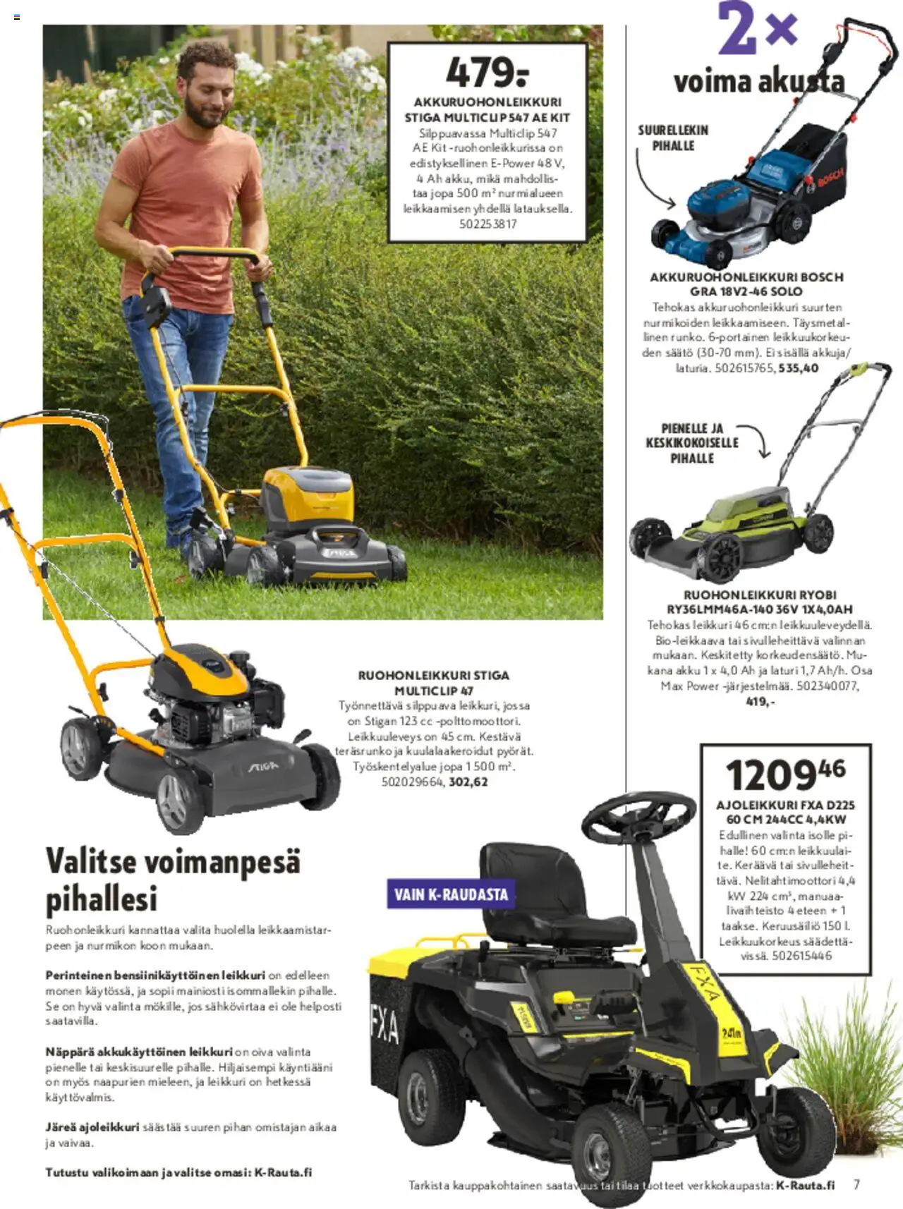  | Sivu: 7 | Tuotteet: Leikkuri, Kana, Akku, Laturi