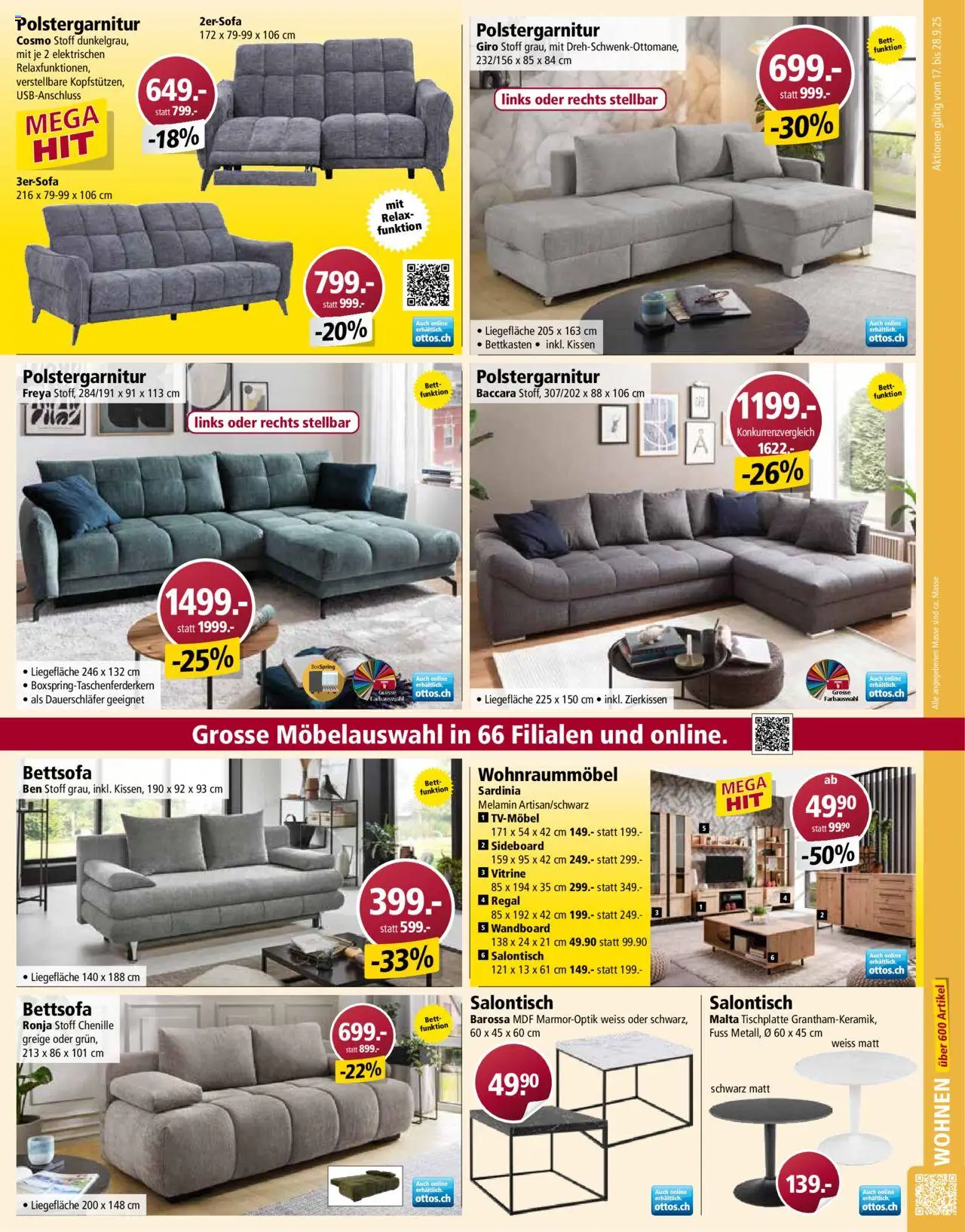 Otto's Aktionen – gültig ab 17.09.2025 | Seite: 11 | Produkte: Kissen, Wandboard, Bett, Sideboard
