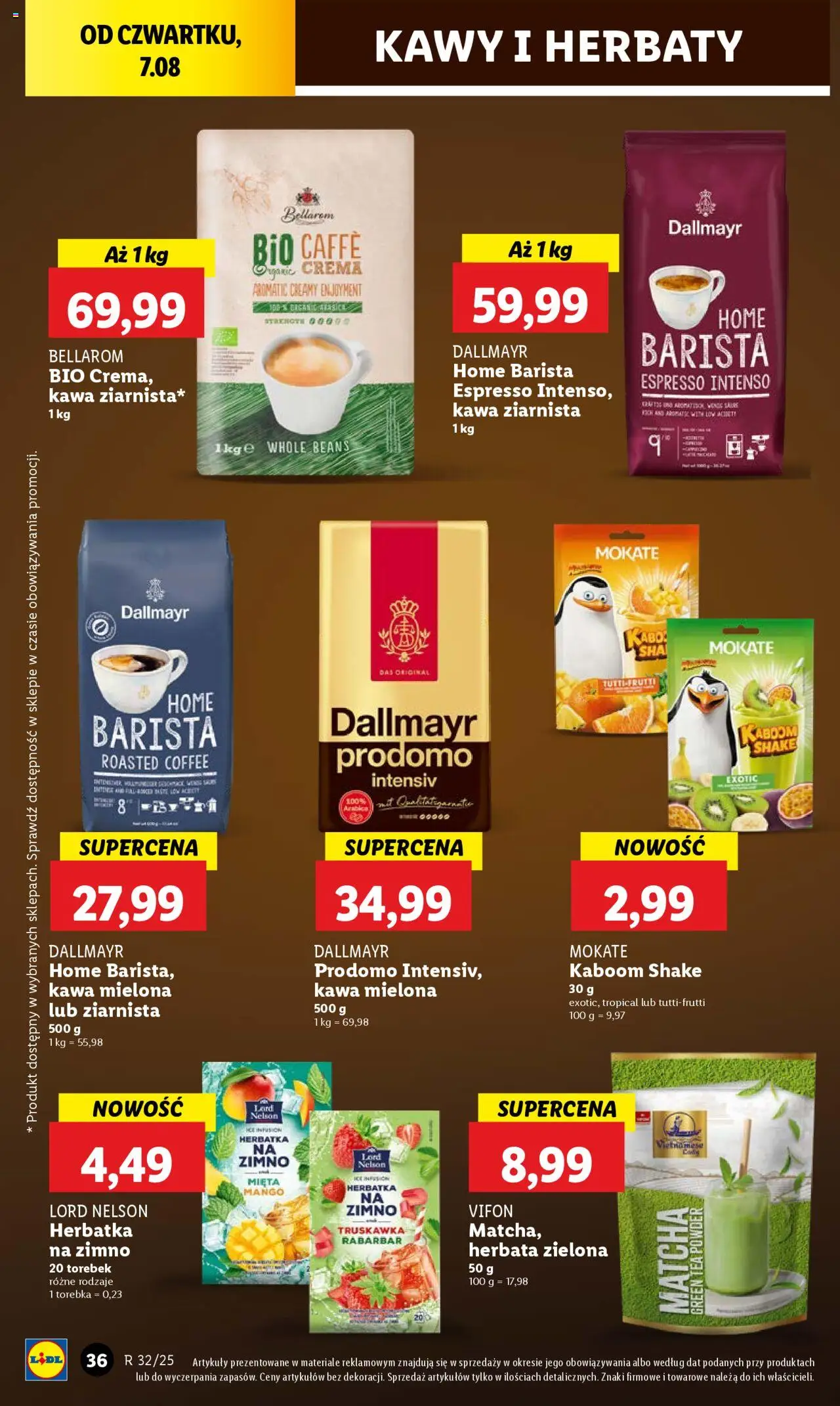 Lidl Gazetka od 07.08.2025 | Strona: 32 | Produkty: Mango, Torebka, Kawa ziarnista, Kawa