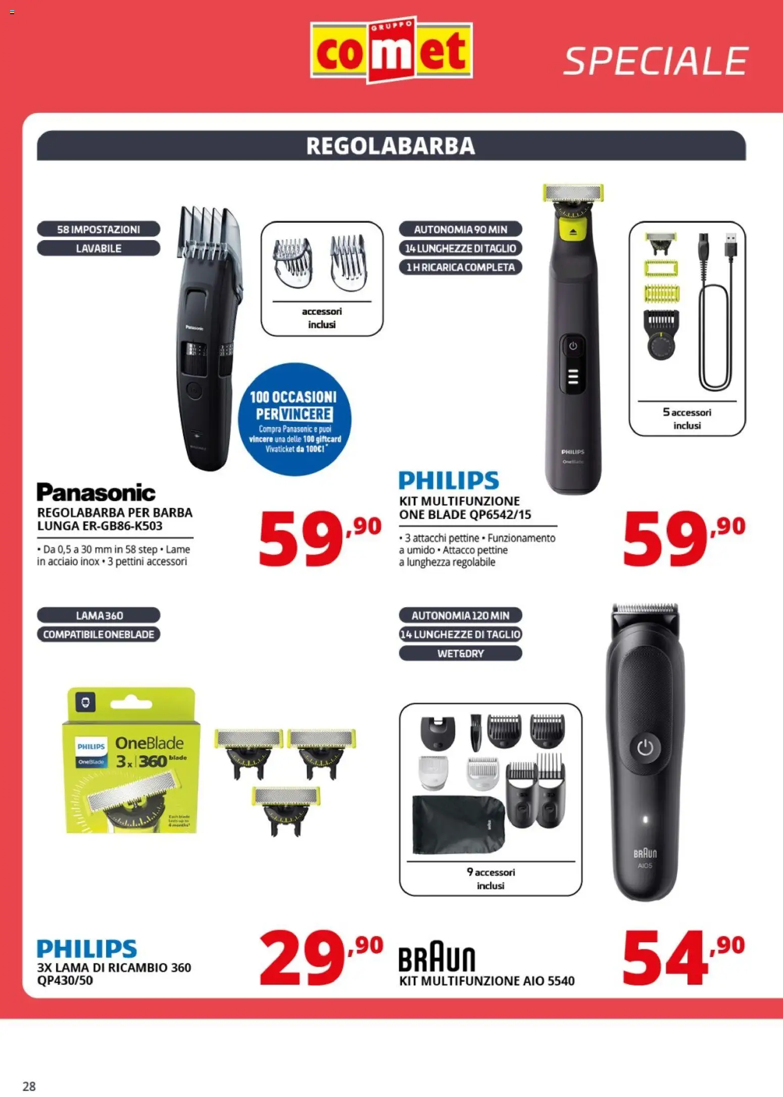 Volantino Comet del 31.10.2025 | Pagina: 28 | Prodotti: Pettine, Regolabarba