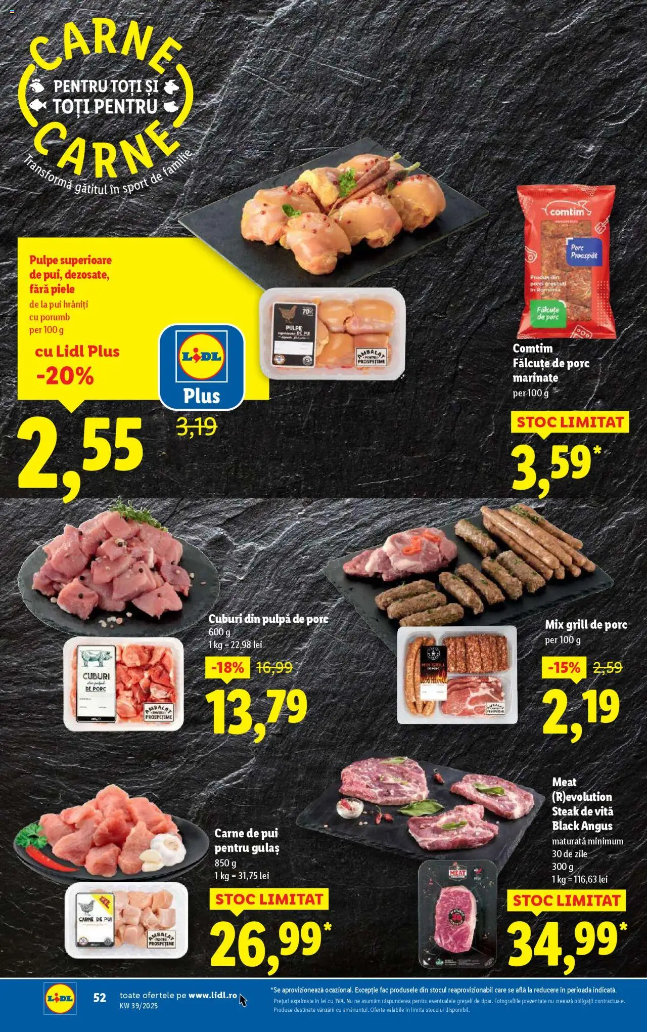 Noul catalog Lidl – valabil de la 22.09.2025 | Pagină: 52 | Produse: Grill, Carne De Pui, Gulaș, Porumb