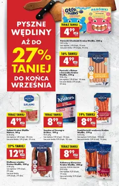 Kabanosy klasyczne Kraina Wędlin, 300 g:, Kabanosy wieprzowe, drobiowo-wieprzowe od 08.09.2025 | Strona: 66