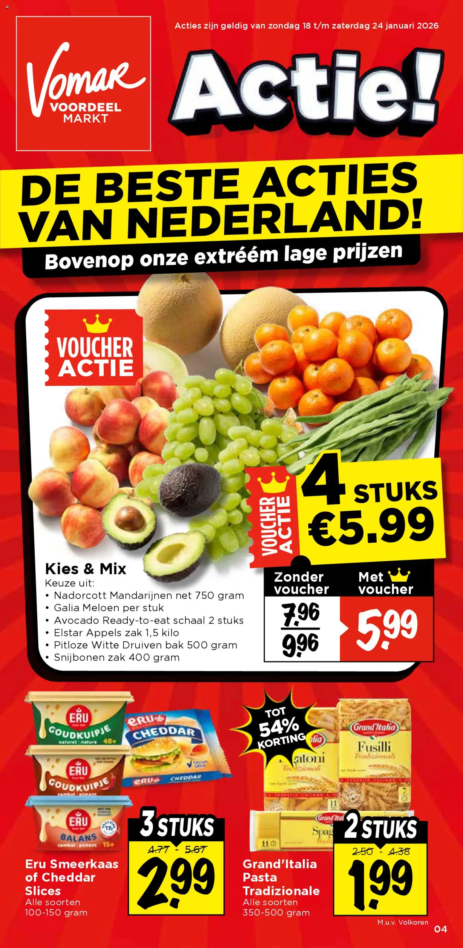 {H1} | Pagina: 1 | Producten: Pasta, Mandarijnen, Schaal, Zak