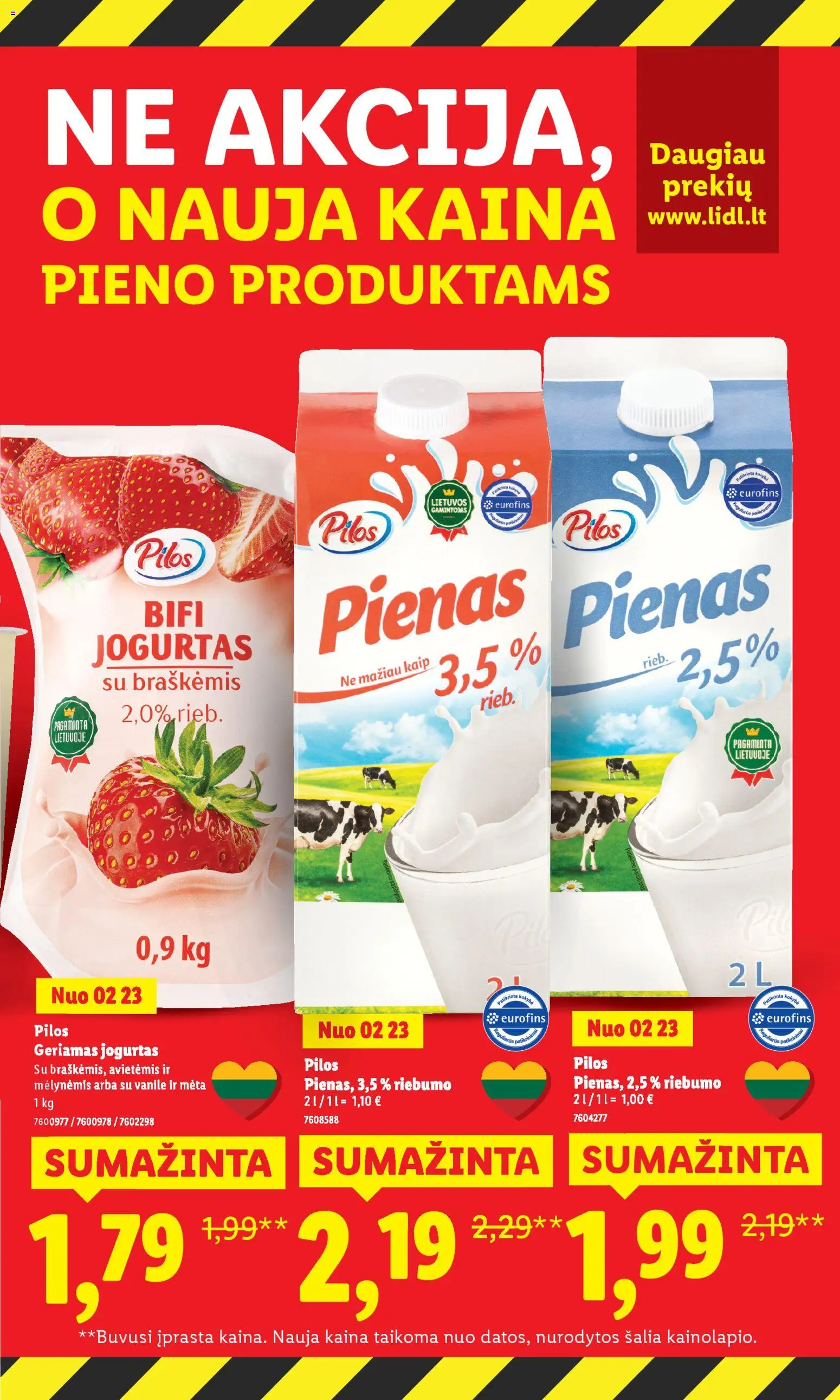 LIDL akcijos nuo 02.03.2026 | Puslapis: 9 | Prekių: Pienas, Jogurtas